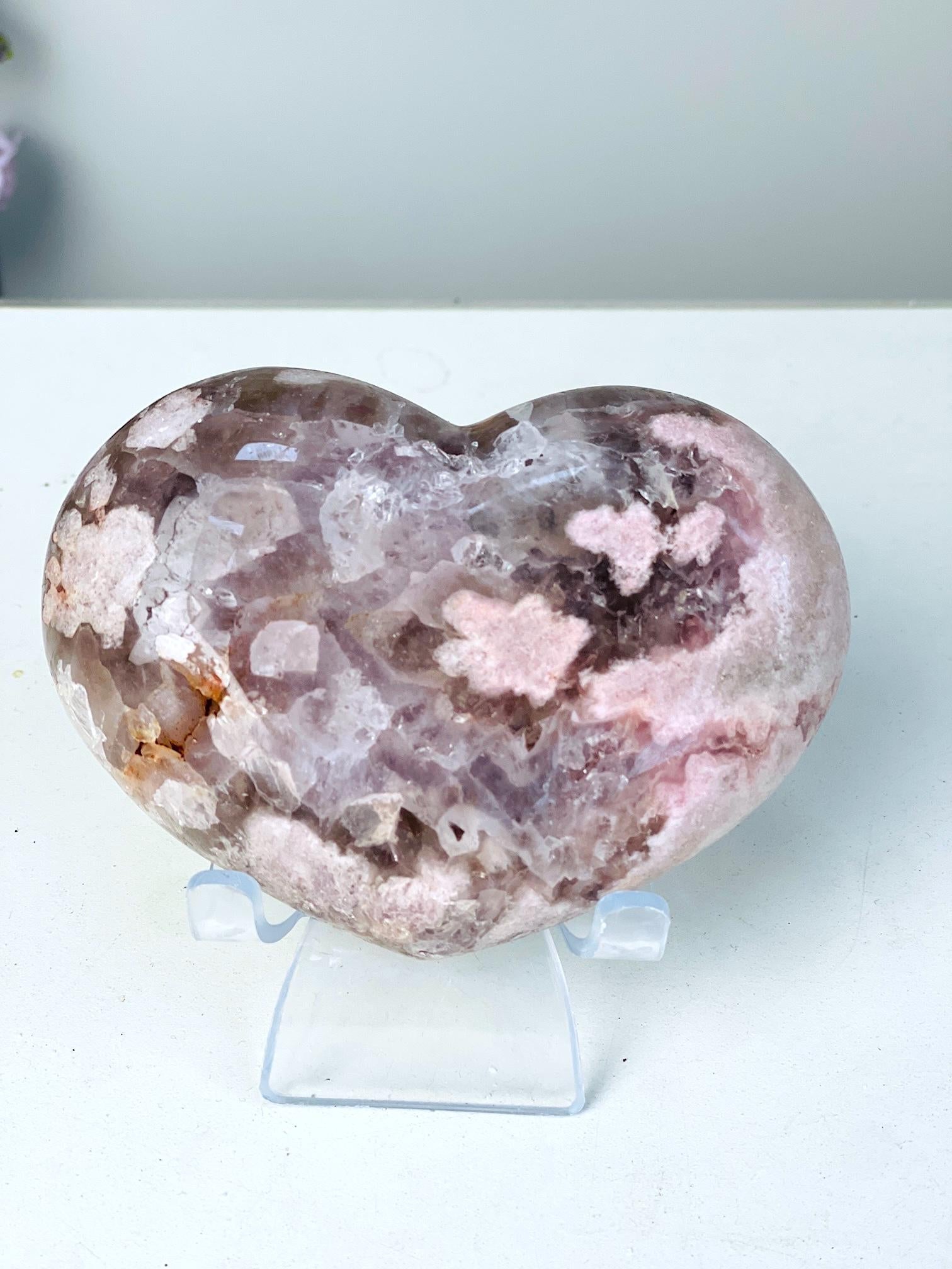 Pink Amethyst, High Quality Pink Amethyst Heart, Pink Amethyst Crystal Heart, Crystal Heart, Crystal Gift, Healing Crystal - Million Years Crystal