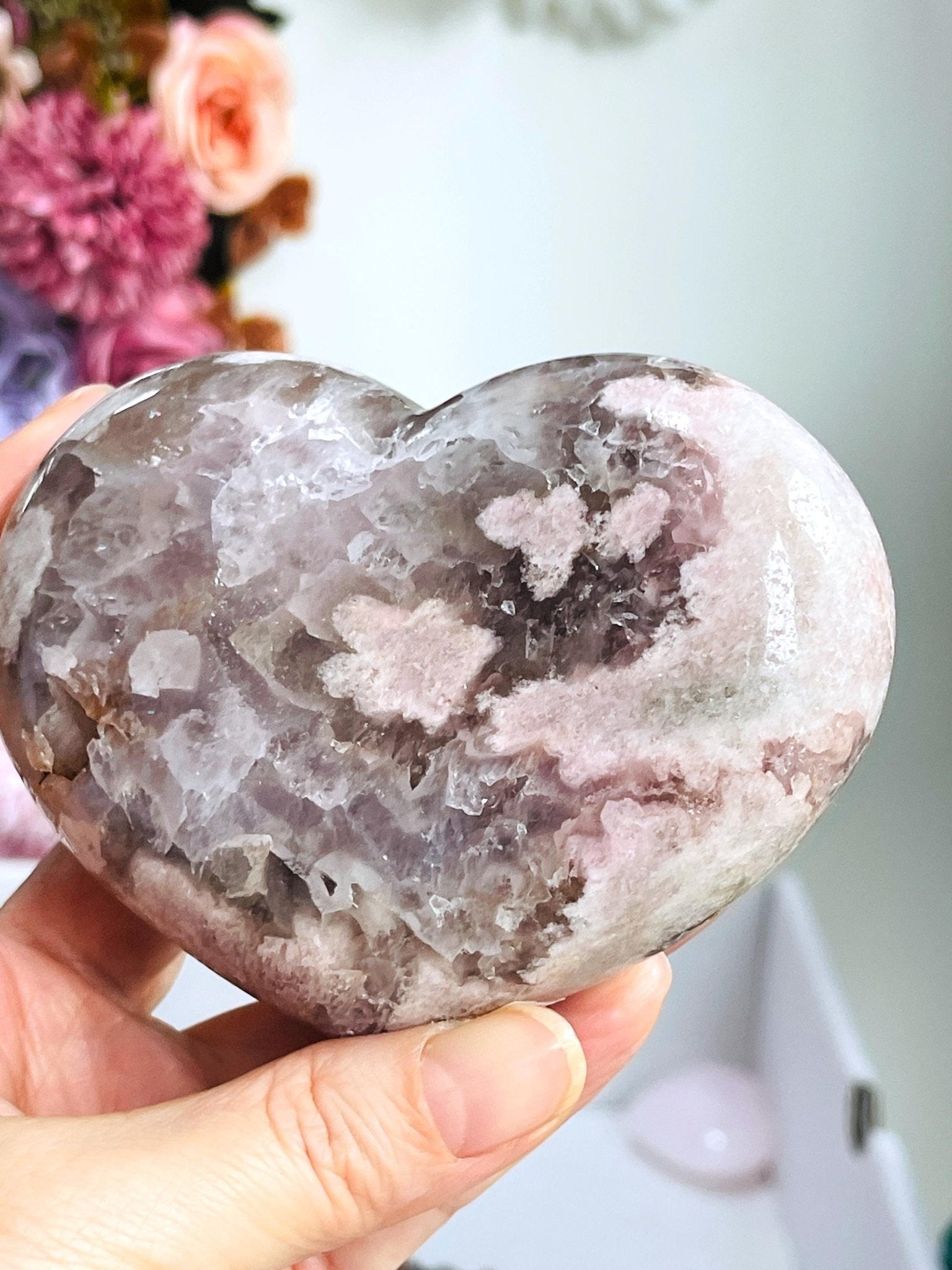 Pink Amethyst, High Quality Pink Amethyst Heart, Pink Amethyst Crystal Heart, Crystal Heart, Crystal Gift, Healing Crystal - Million Years Crystal