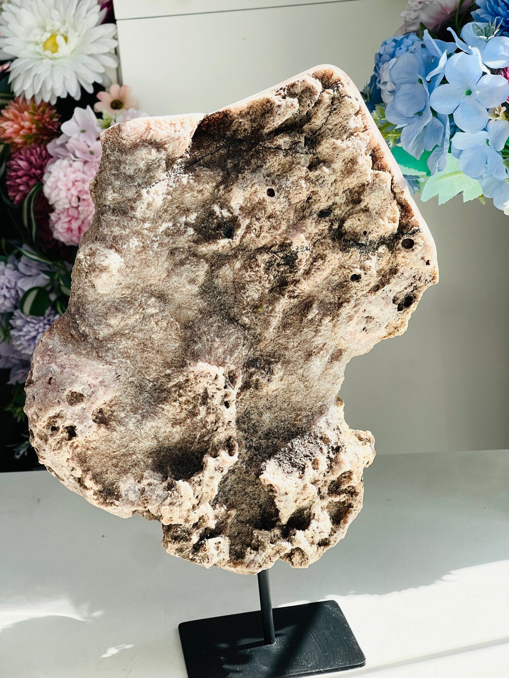 Pink Amethyst Slab, 3.8kg Dreamy Rough Pink Amethyst Druzy Slabs, Pink Amethyst Crystal,Crystal Gift,Home decor - Million Years Crystal