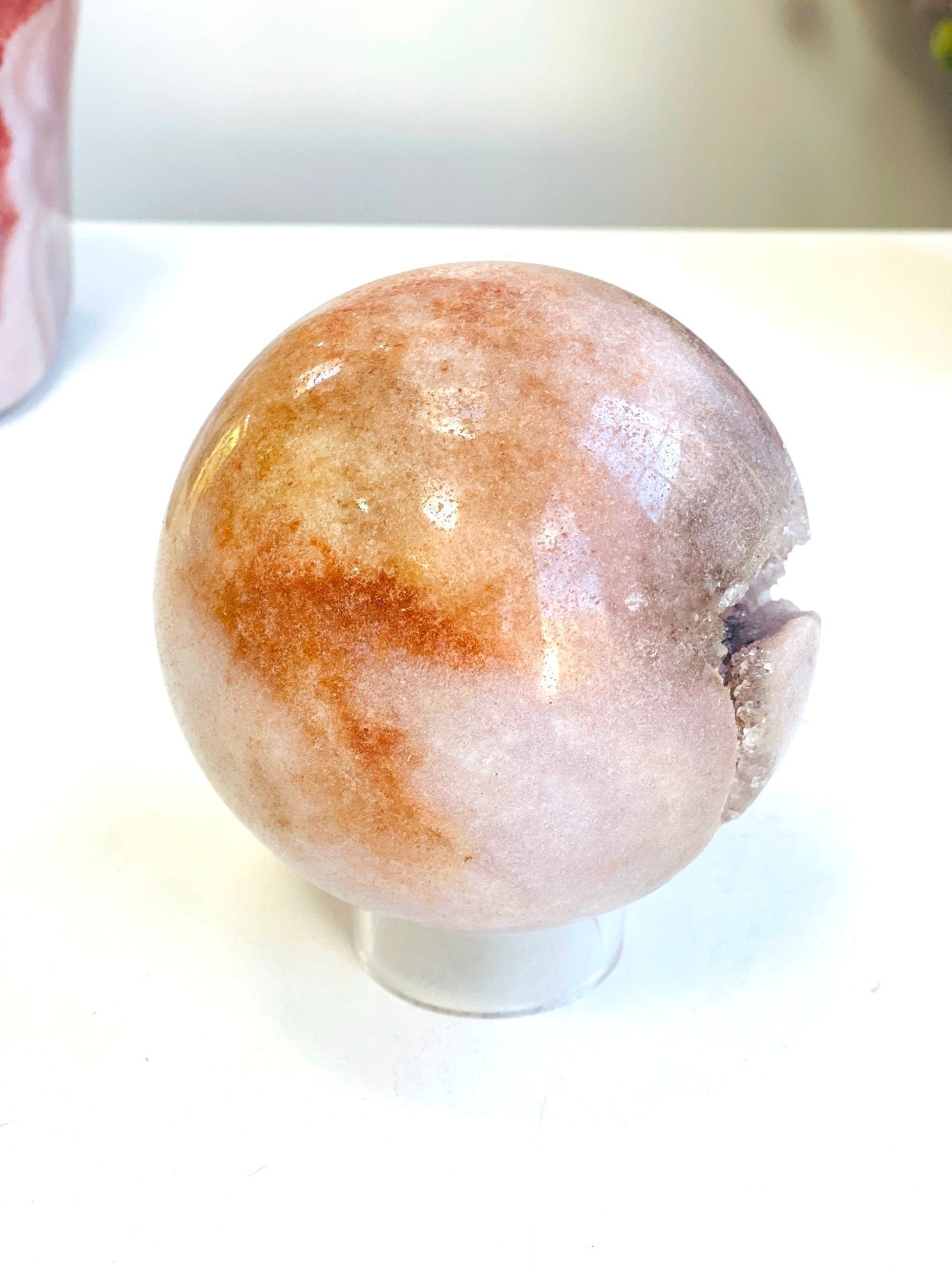 Pink Amethyst Sphere, Super Extra Quality Pink Amethyst Sphere, Dreaming Pink Amethyst Sphere , Sparkling Pink Amethyst Sphere, Crystal Gift - Million Years Crystal