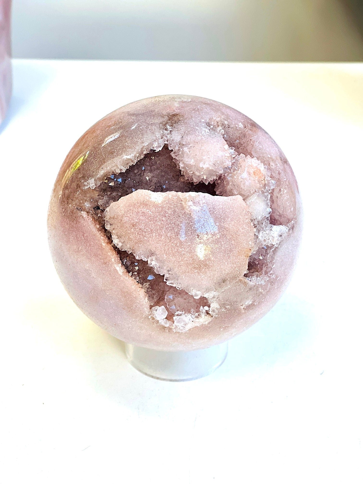 Pink Amethyst Sphere, Super Extra Quality Pink Amethyst Sphere, Dreaming Pink Amethyst Sphere , Sparkling Pink Amethyst Sphere, Crystal Gift - Million Years Crystal