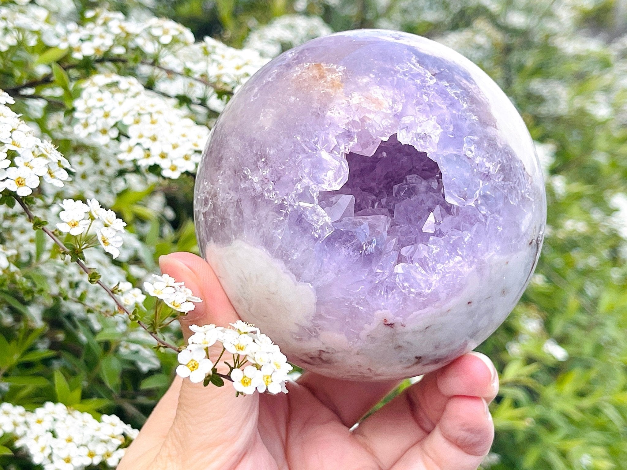Pink Amethyst Sphere, Super Extra Quality Pink Amethyst Sphere, Dreaming Pink Amethyst Sphere , Sparkling Pink Amethyst Sphere, Crystal Gift - Million Years Crystal