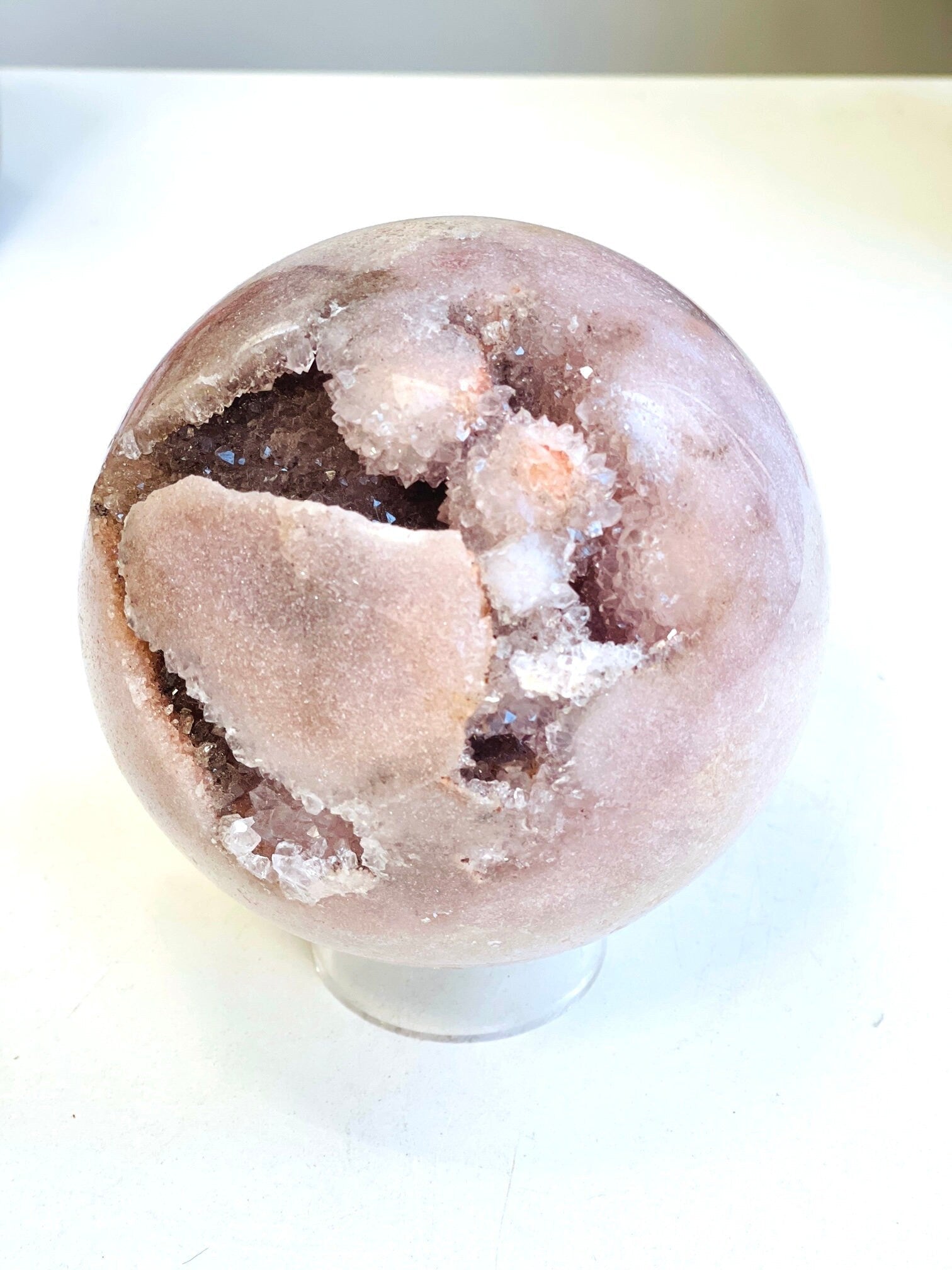 Pink Amethyst Sphere, Super Extra Quality Pink Amethyst Sphere, Dreaming Pink Amethyst Sphere , Sparkling Pink Amethyst Sphere, Crystal Gift - Million Years Crystal