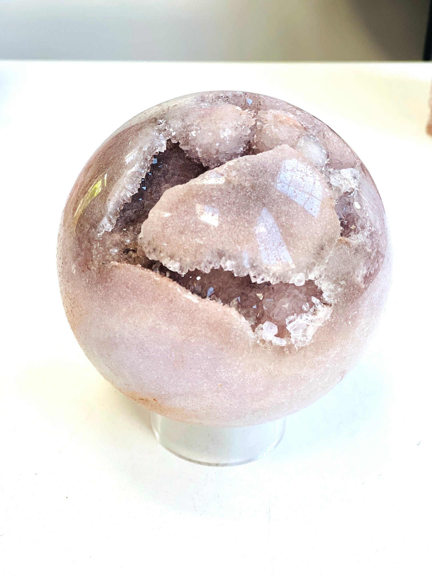 Pink Amethyst Sphere, Super Extra Quality Pink Amethyst Sphere, Dreaming Pink Amethyst Sphere , Sparkling Pink Amethyst Sphere, Crystal Gift - Million Years Crystal