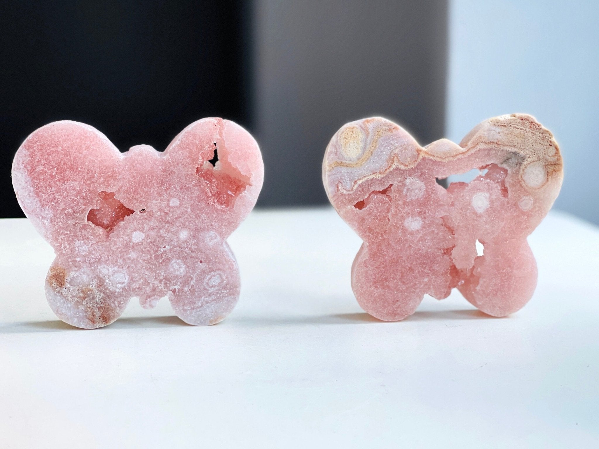 Pink Amethyst, Stunning Pink Amethyst Butterfly , Large Sparkling Pink Amethyst shape, Crystal Gift, Healing Crystal Home Decor - Million Years Crystal