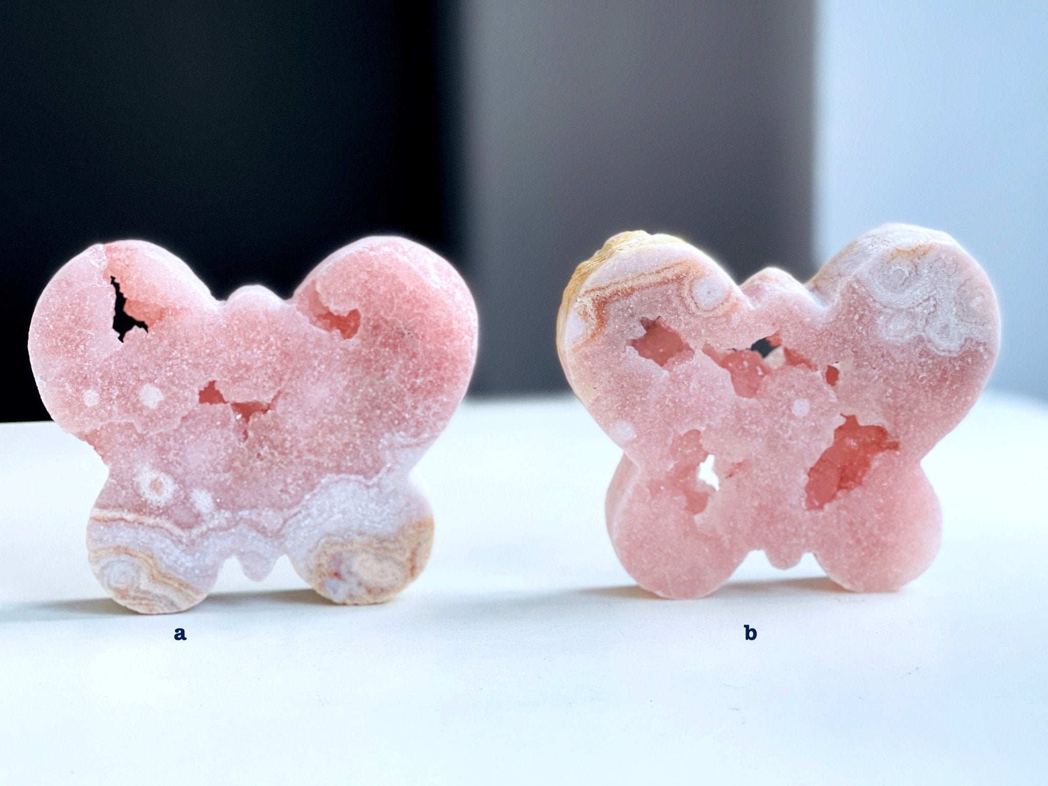 Pink Amethyst, Stunning Pink Amethyst Butterfly , Large Sparkling Pink Amethyst shape, Crystal Gift, Healing Crystal Home Decor - Million Years Crystal