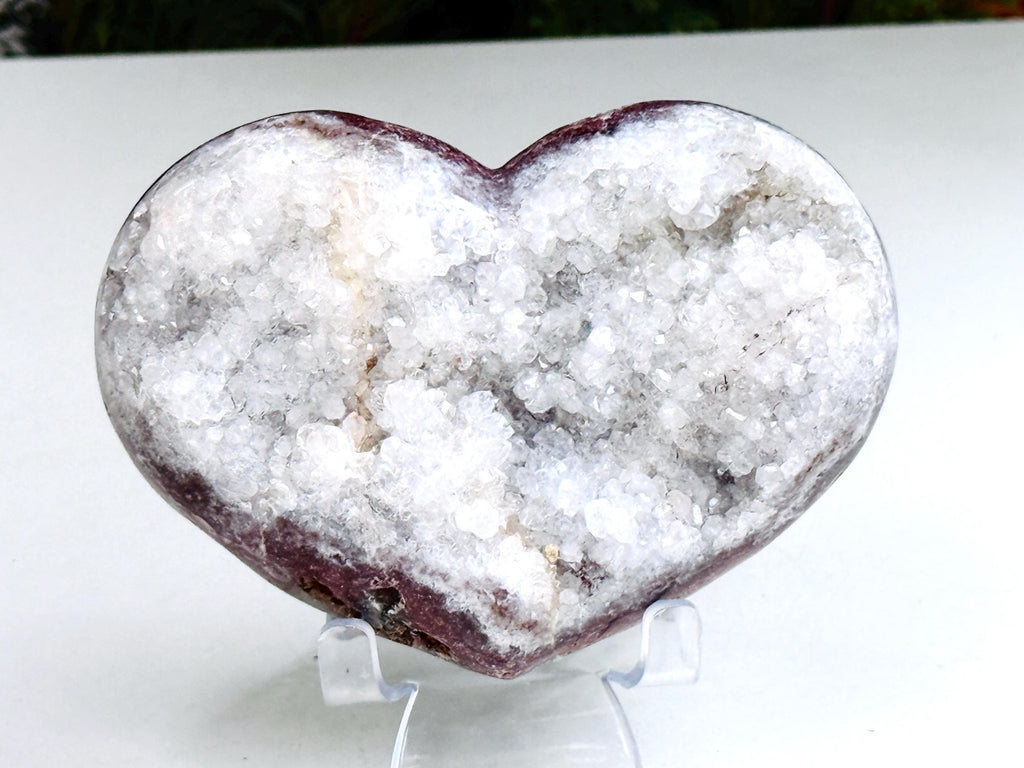 Pink Amethyst, Super Druzy Pink Amethyst Heart, Pink Amethyst Crystal Heart, Crystal Heart, Crystal Gift, Healing Crystal - Million Years Crystal