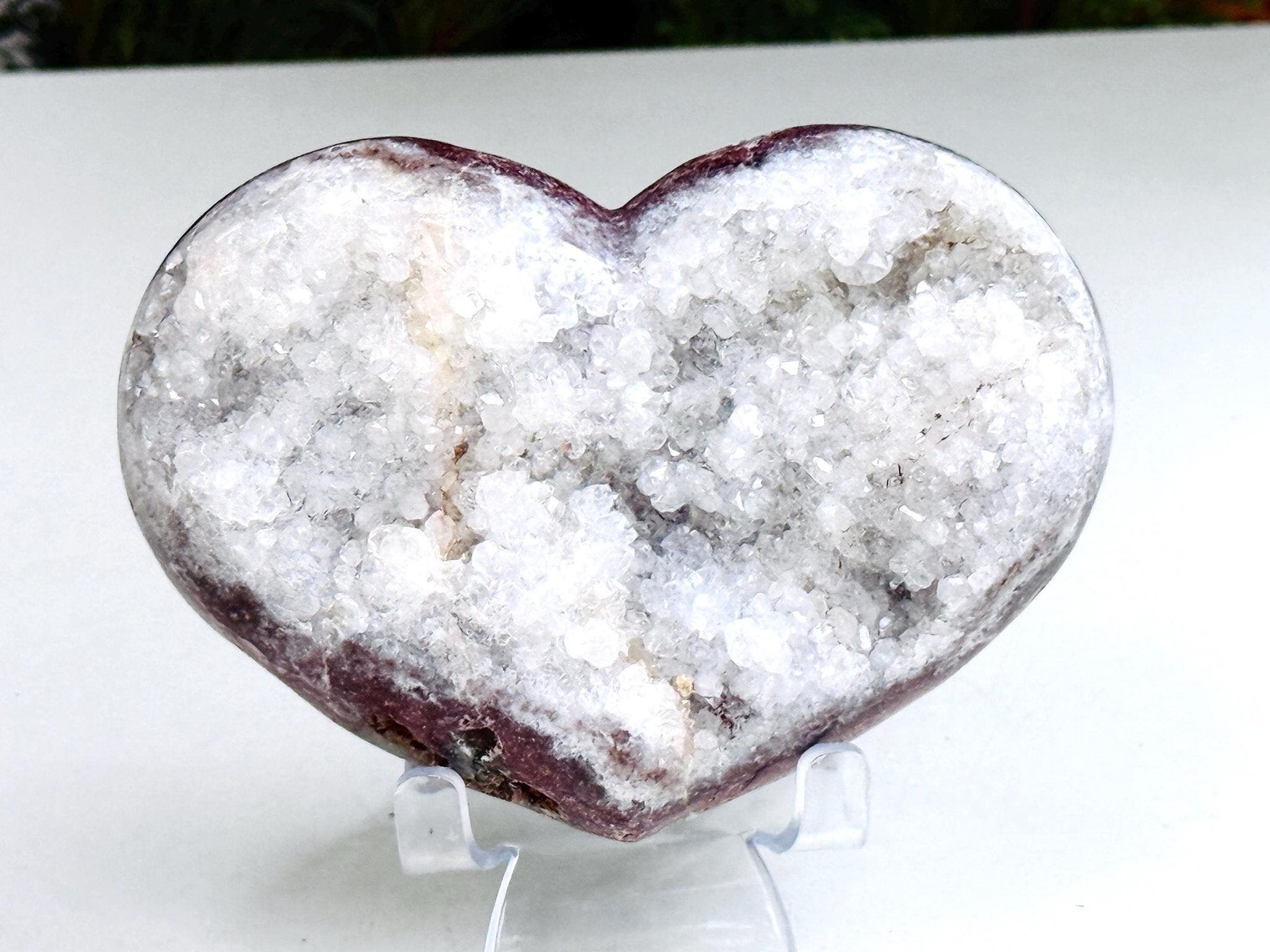 Pink Amethyst, Super Druzy Pink Amethyst Heart, Pink Amethyst Crystal Heart, Crystal Heart, Crystal Gift, Healing Crystal - Million Years Crystal