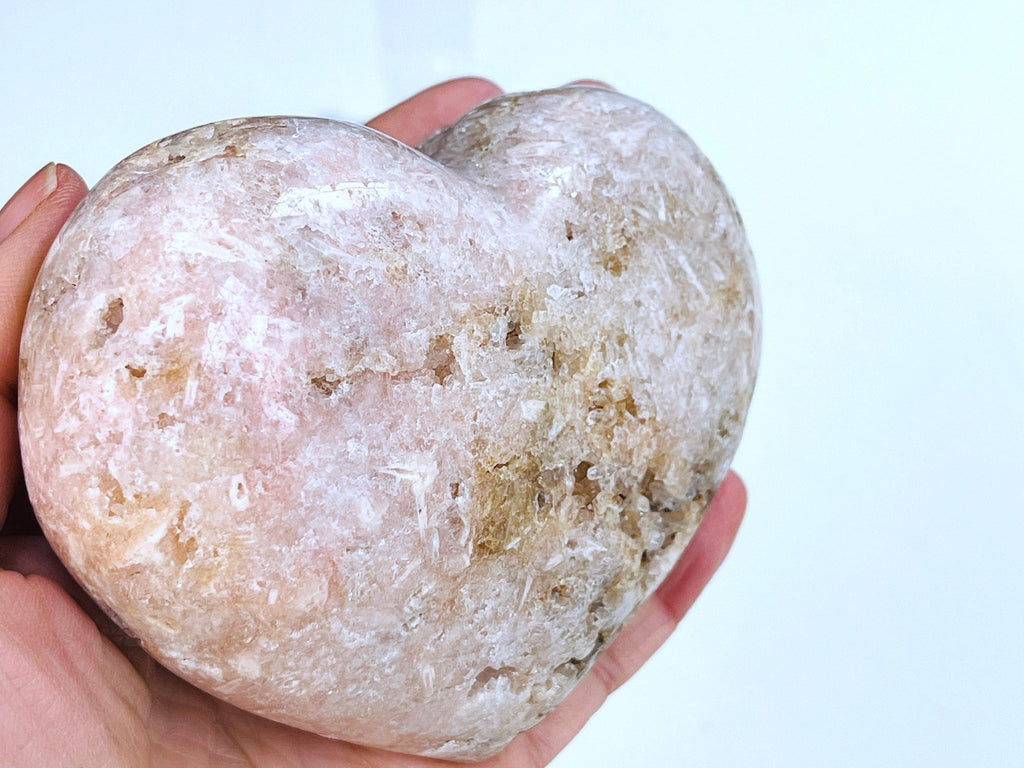 Pink Amethyst, Super Extra Quality Pink Amethyst Heart, Large Pink Amethyst Crystal Heart, Crystal Heart, Crystal Gift, Healing Crystal - Million Years Crystal