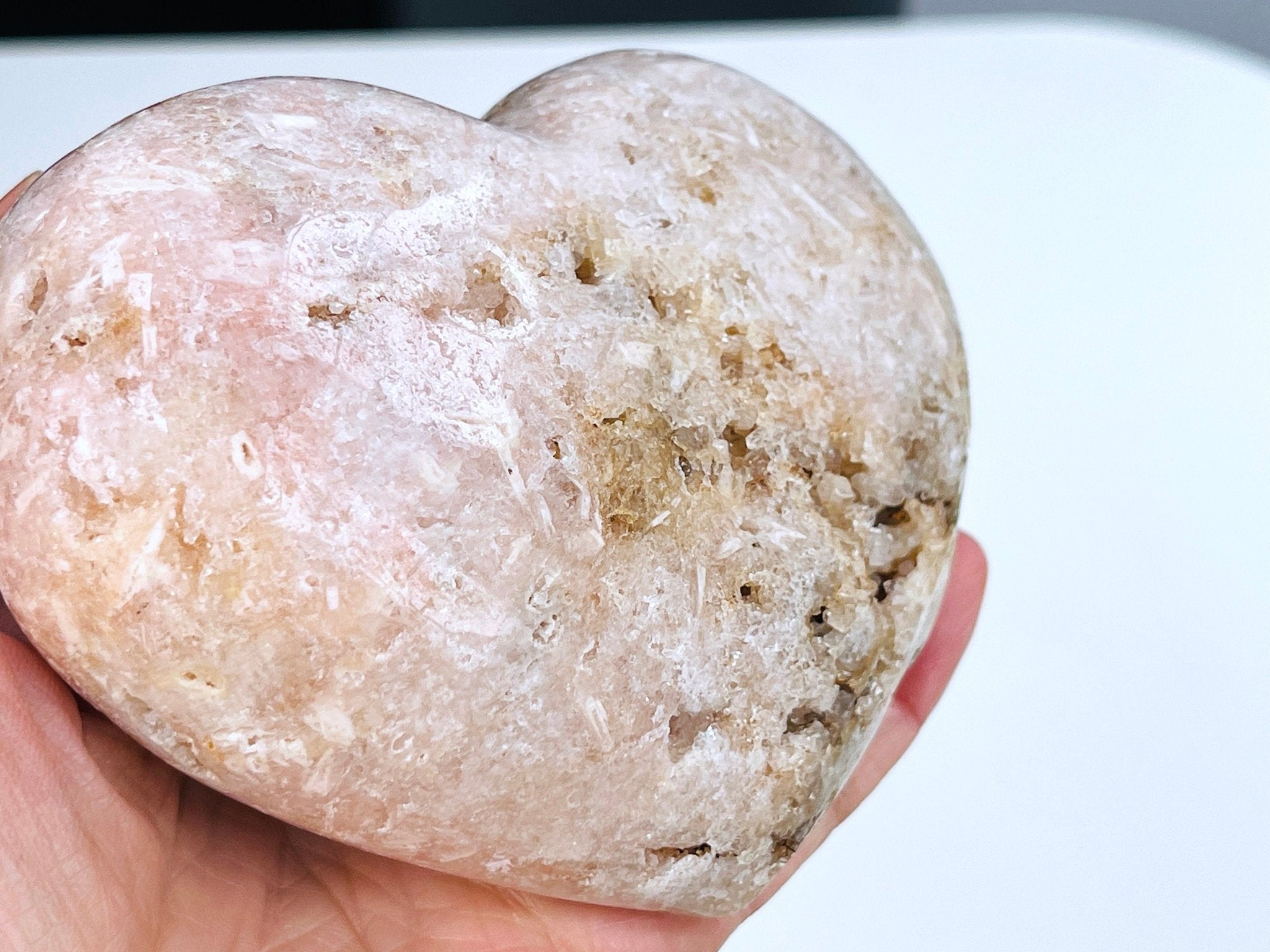 Pink Amethyst, Super Extra Quality Pink Amethyst Heart, Large Pink Amethyst Crystal Heart, Crystal Heart, Crystal Gift, Healing Crystal - Million Years Crystal