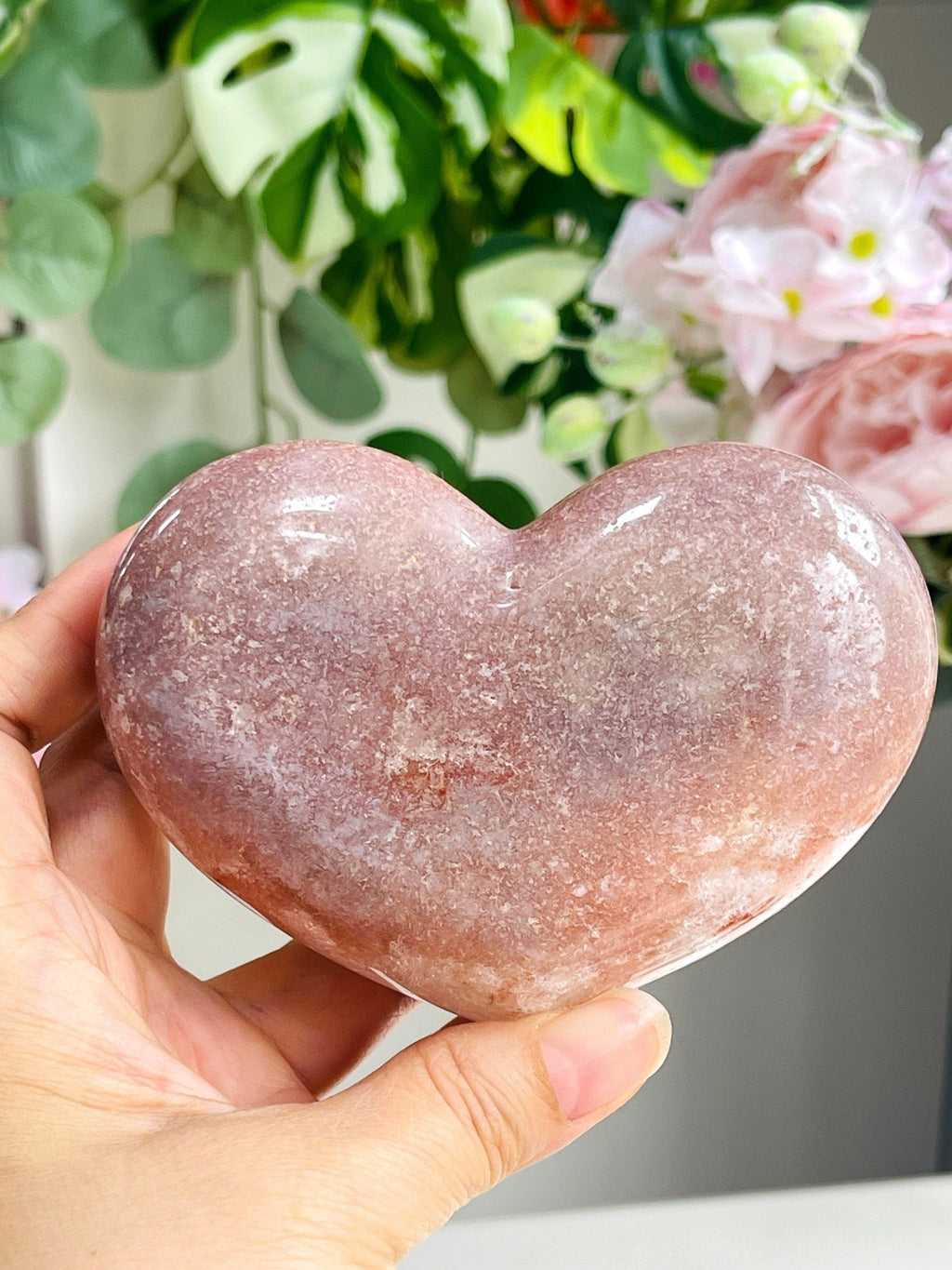 Pink Amethyst, Super Extra Quality Pink Amethyst Heart, Pink Amethyst Crystal Heart, Crystal Heart, Crystal Gift, Healing Crystal - Million Years Crystal