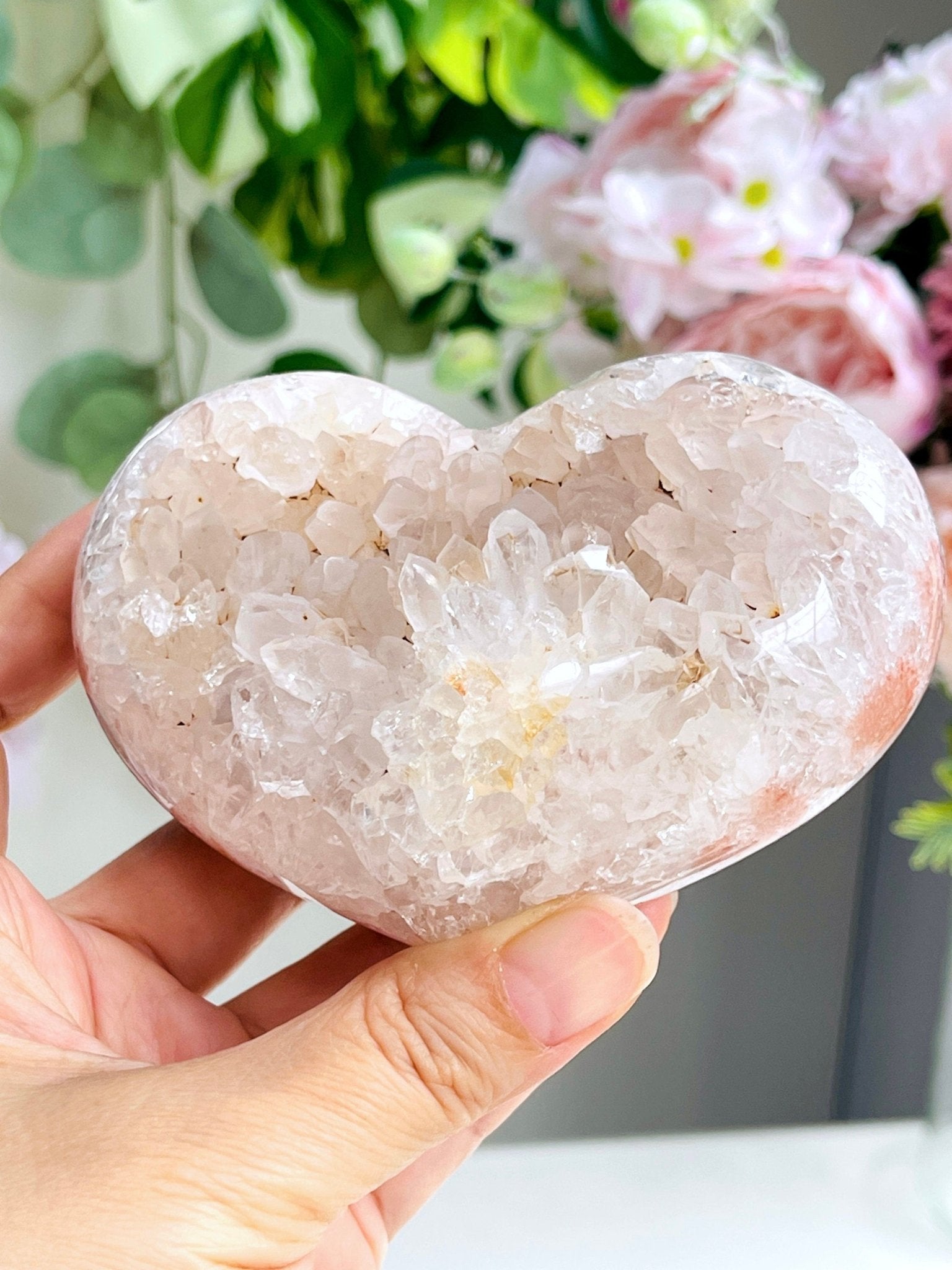 Pink Amethyst, Super Extra Quality Pink Amethyst Heart, Pink Amethyst Crystal Heart, Crystal Heart, Crystal Gift, Healing Crystal - Million Years Crystal