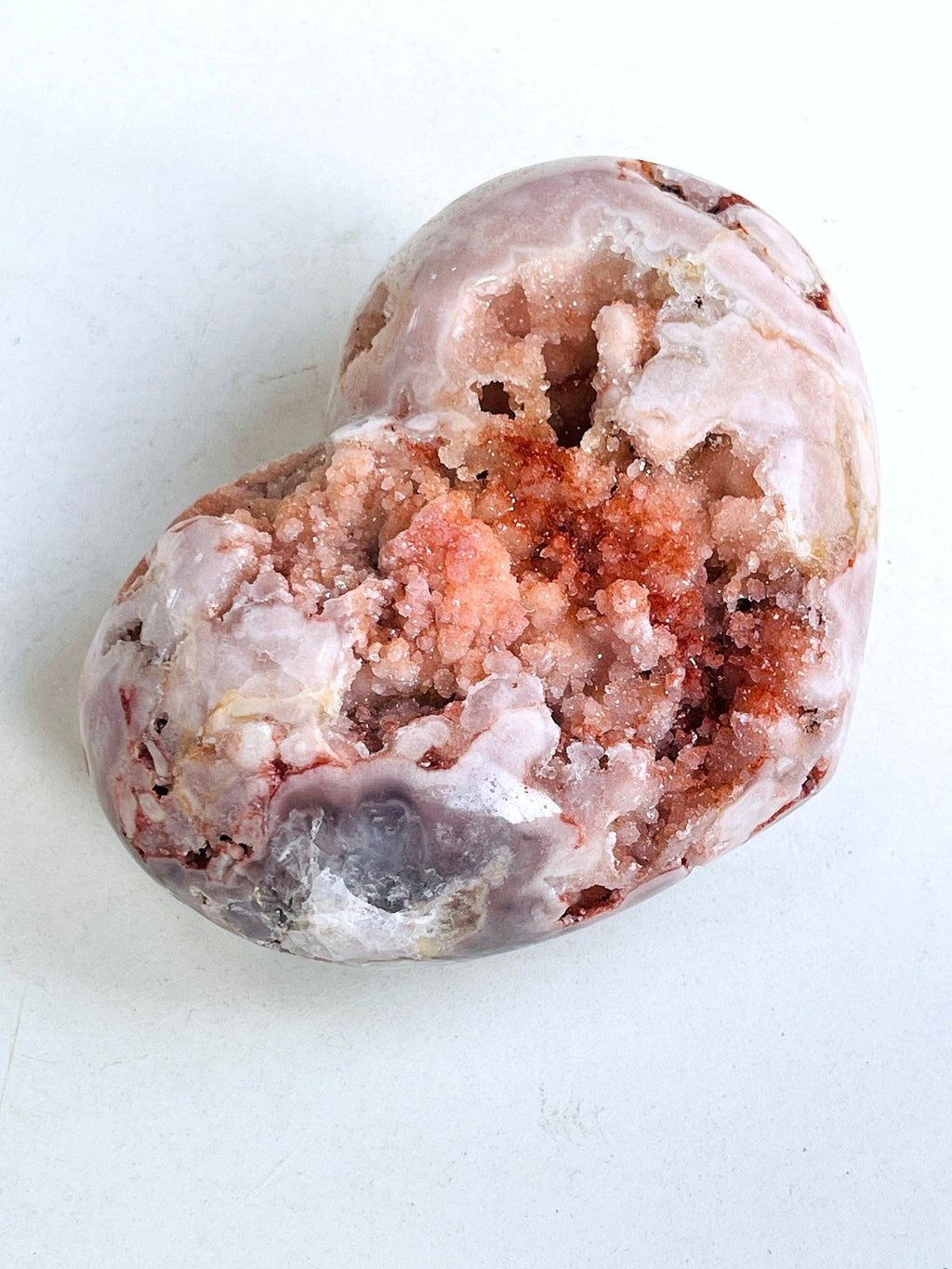 Pink Amethyst, Super Extra Quality Pink Amethyst Heart, Super Druzy Pink Amethyst, Crystal Heart, Crystal Gift, Healing Crystal - Million Years Crystal