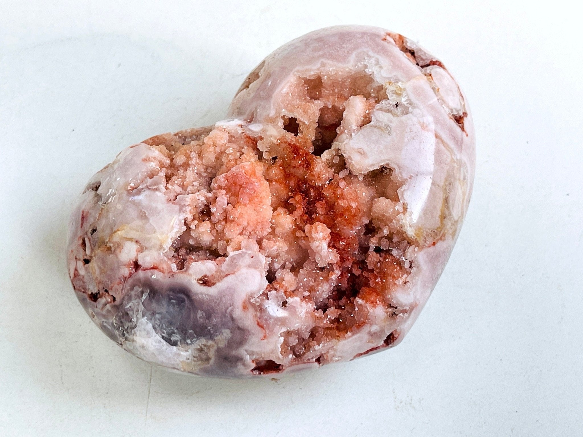 Pink Amethyst, Super Extra Quality Pink Amethyst Heart, Super Druzy Pink Amethyst, Crystal Heart, Crystal Gift, Healing Crystal - Million Years Crystal
