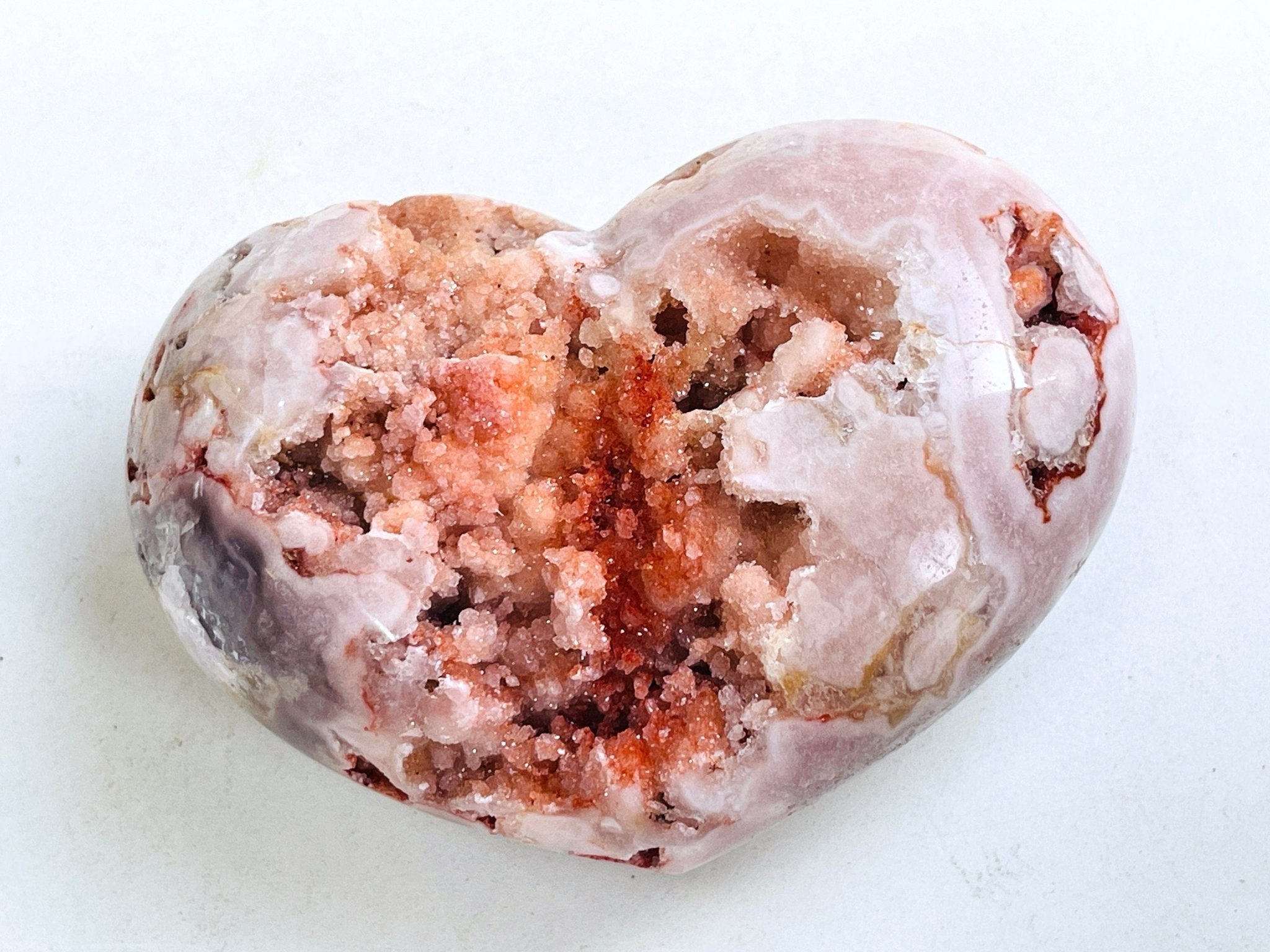 Pink Amethyst, Super Extra Quality Pink Amethyst Heart, Super Druzy Pink Amethyst, Crystal Heart, Crystal Gift, Healing Crystal - Million Years Crystal