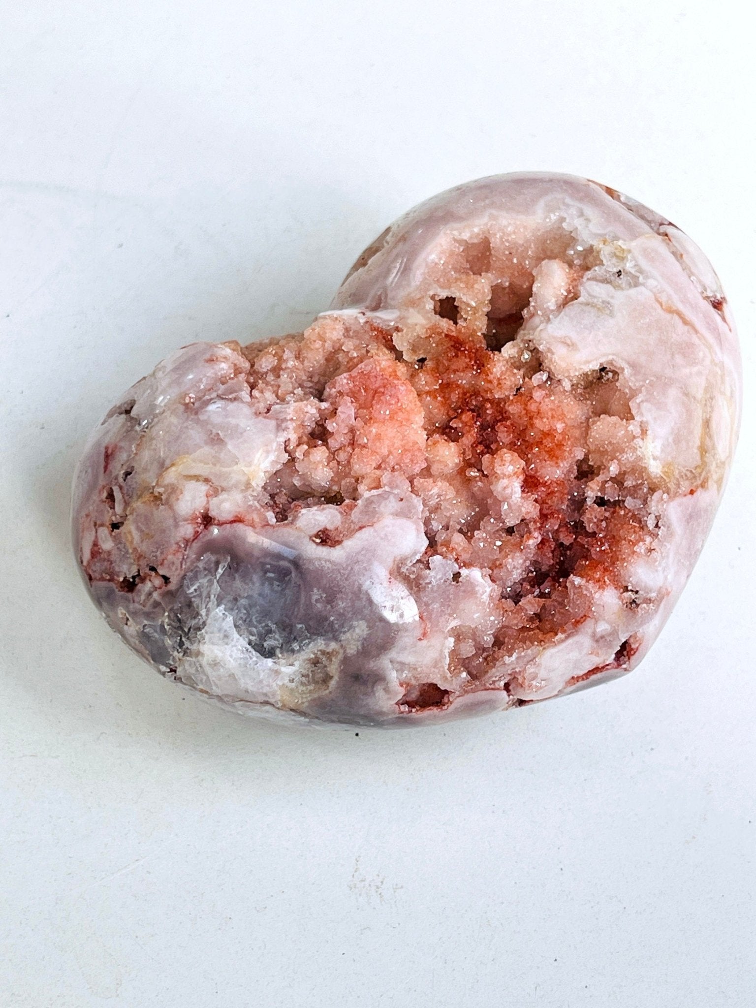 Pink Amethyst, Super Extra Quality Pink Amethyst Heart, Super Druzy Pink Amethyst, Crystal Heart, Crystal Gift, Healing Crystal - Million Years Crystal