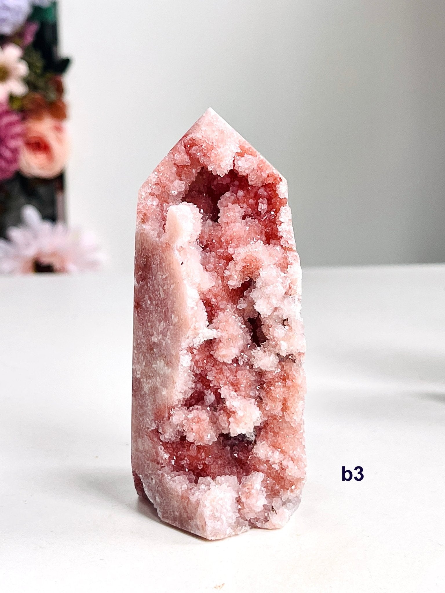 Pink Amethyst Tower – Natural Druzy Crystal Point | Million Years Crystal - Million Years Crystal