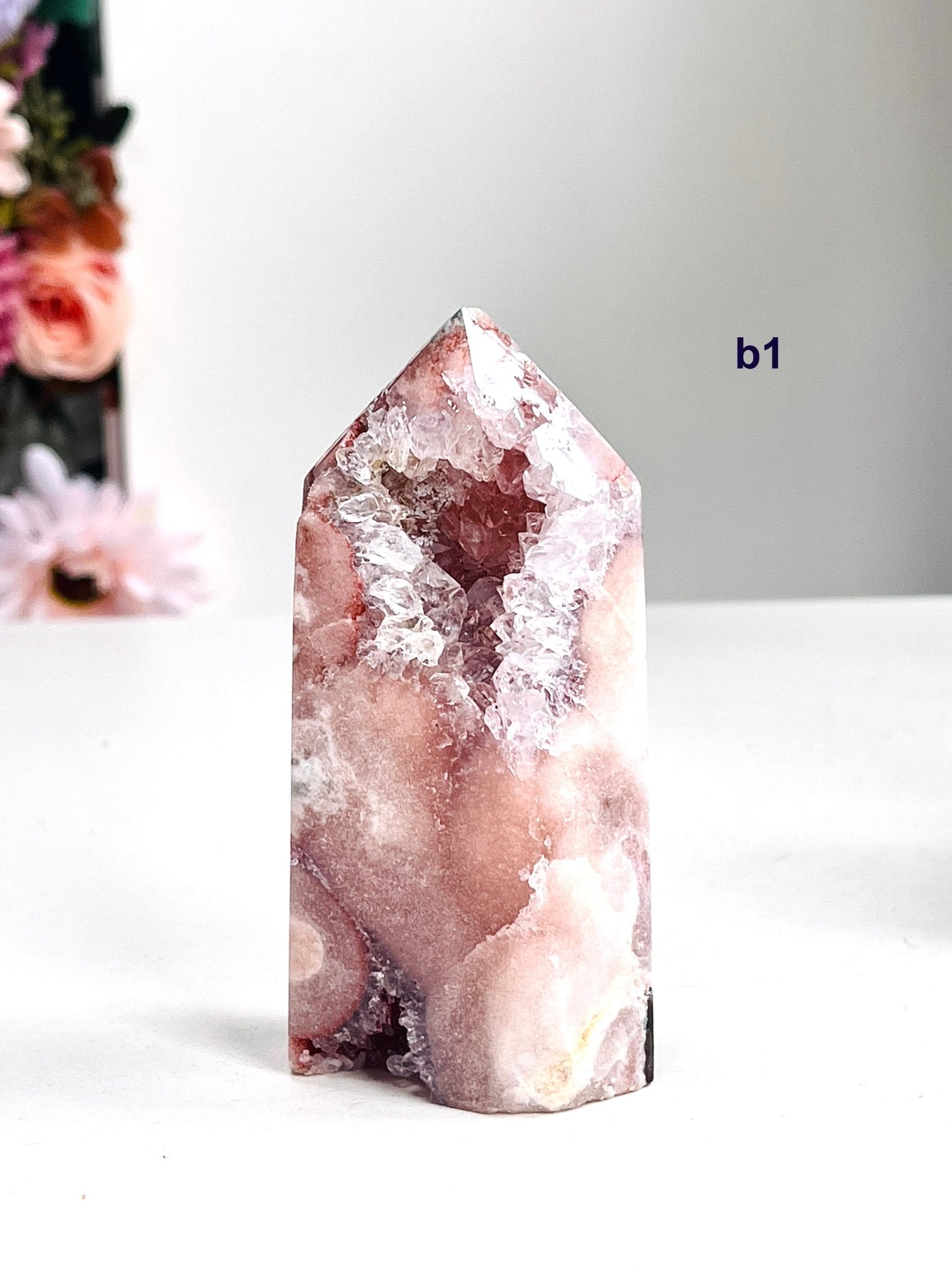 Pink Amethyst Tower – Natural Druzy Crystal Point | Million Years Crystal - Million Years Crystal