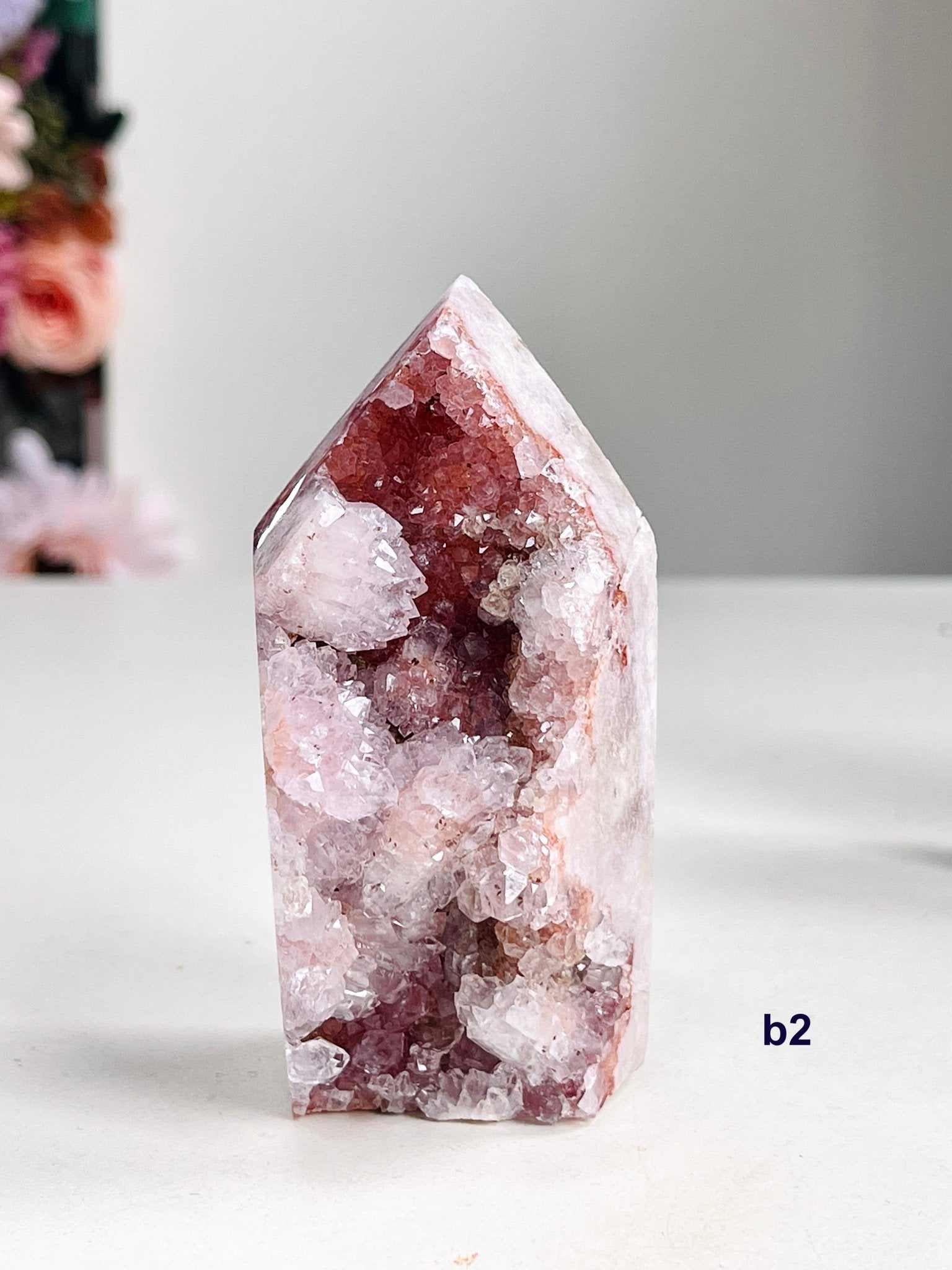 Pink Amethyst Tower – Natural Druzy Crystal Point | Million Years Crystal - Million Years Crystal