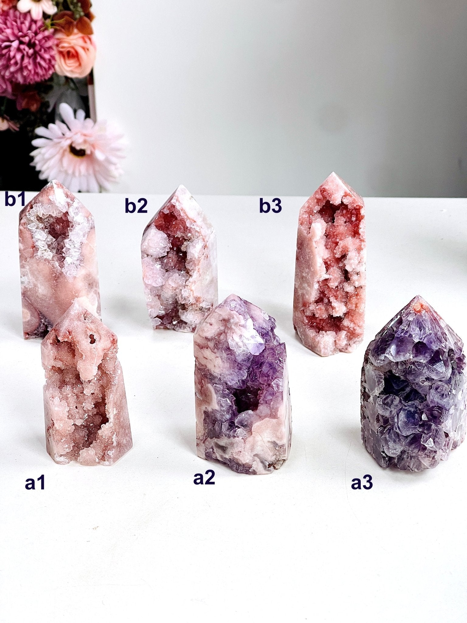 Pink Amethyst Tower – Natural Druzy Crystal Point | Million Years Crystal - Million Years Crystal