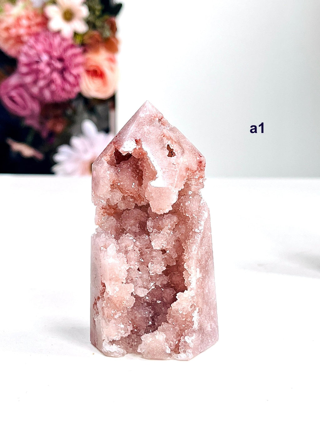 Pink Amethyst Tower – Natural Druzy Crystal Point | Million Years Crystal - Million Years Crystal