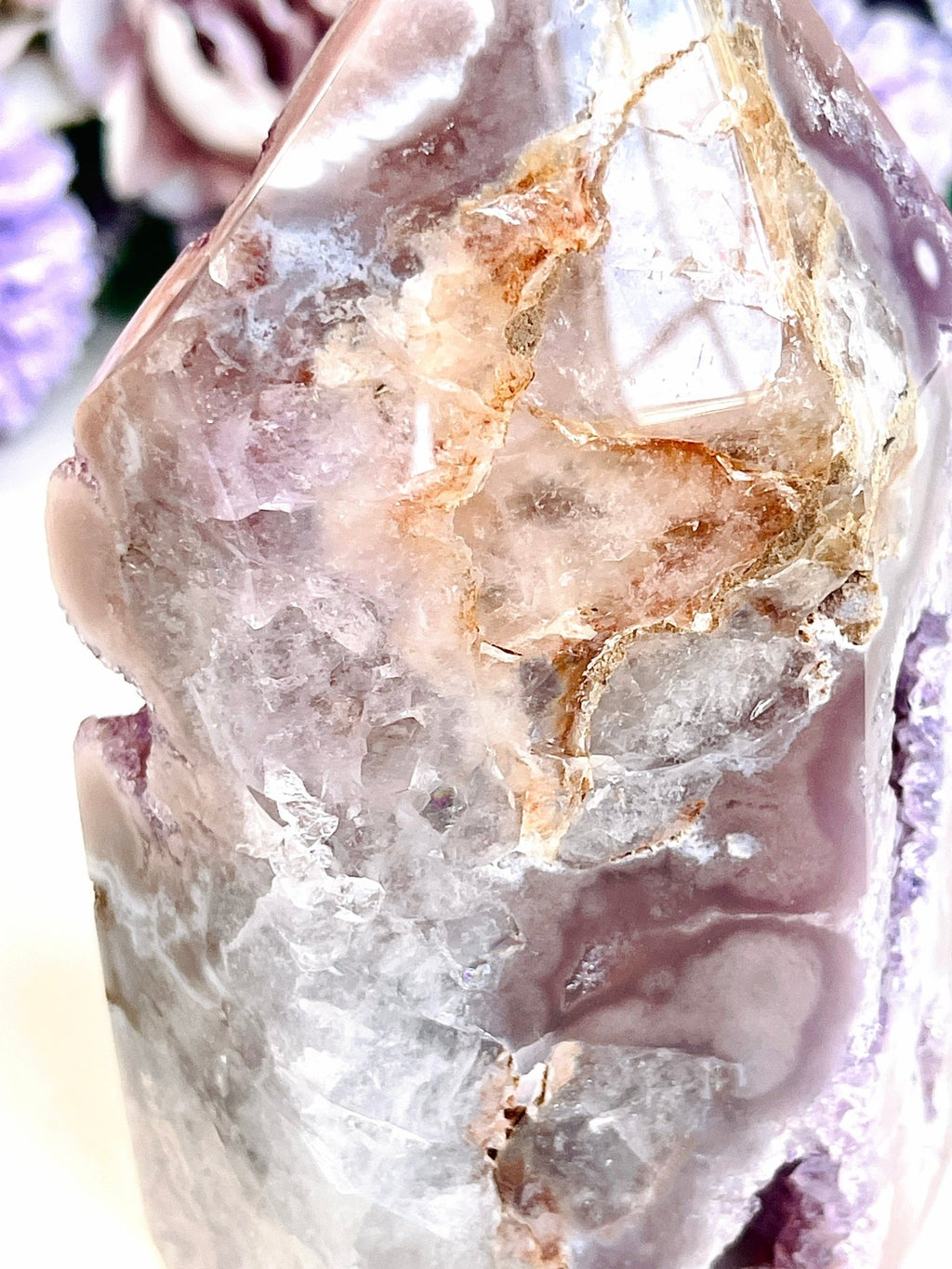 Pink Amethyst Tower | Sparkling Druzy Statement Crystal - Million Years Crystal