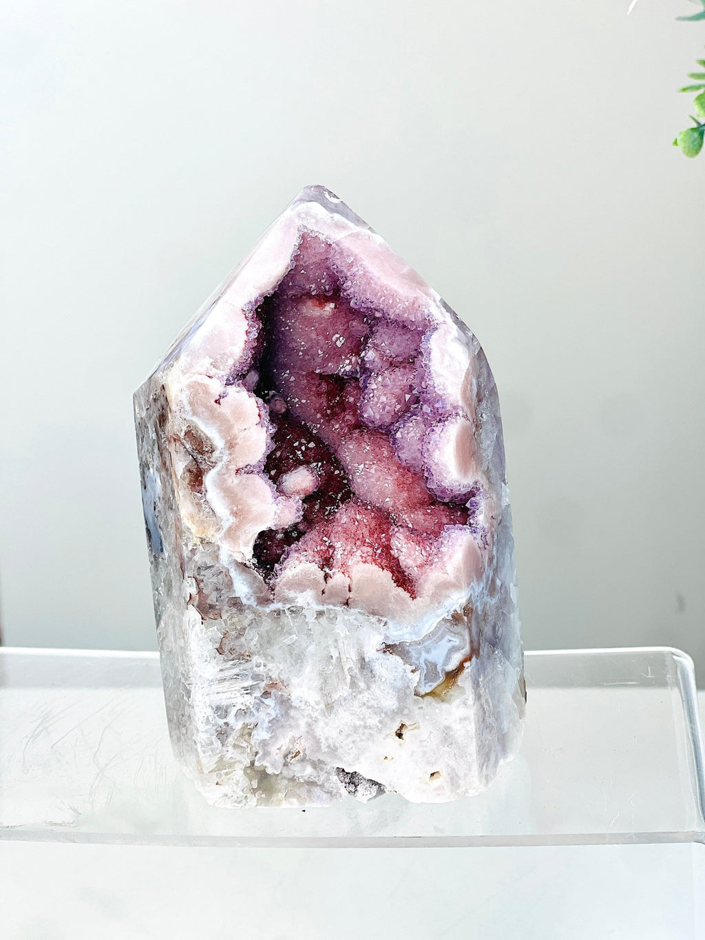Pink Amethyst Tower | Sparkling Druzy Statement Crystal - Million Years Crystal