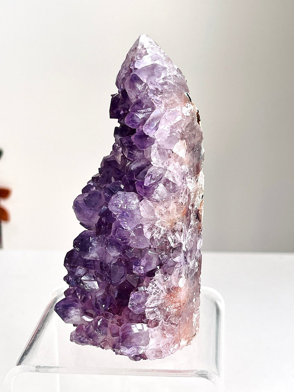 Pink Amethyst Tower with Purple Amethyst - Million Years Crystal