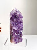 Pink Amethyst Tower with Purple Amethyst - Million Years Crystal