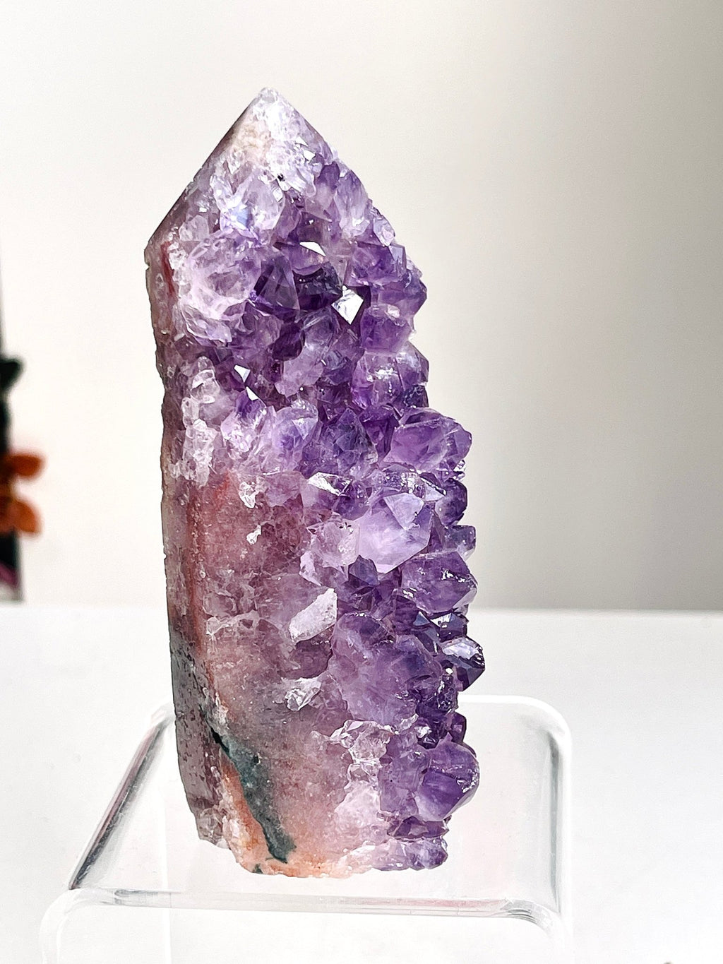 Pink Amethyst Tower with Purple Amethyst - Million Years Crystal