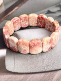 Pink Fossil Coral Agate Bracelet – Breathtaking Fossilized Coral Agate Jewelry, Choose Your One - Million Years Crystal
