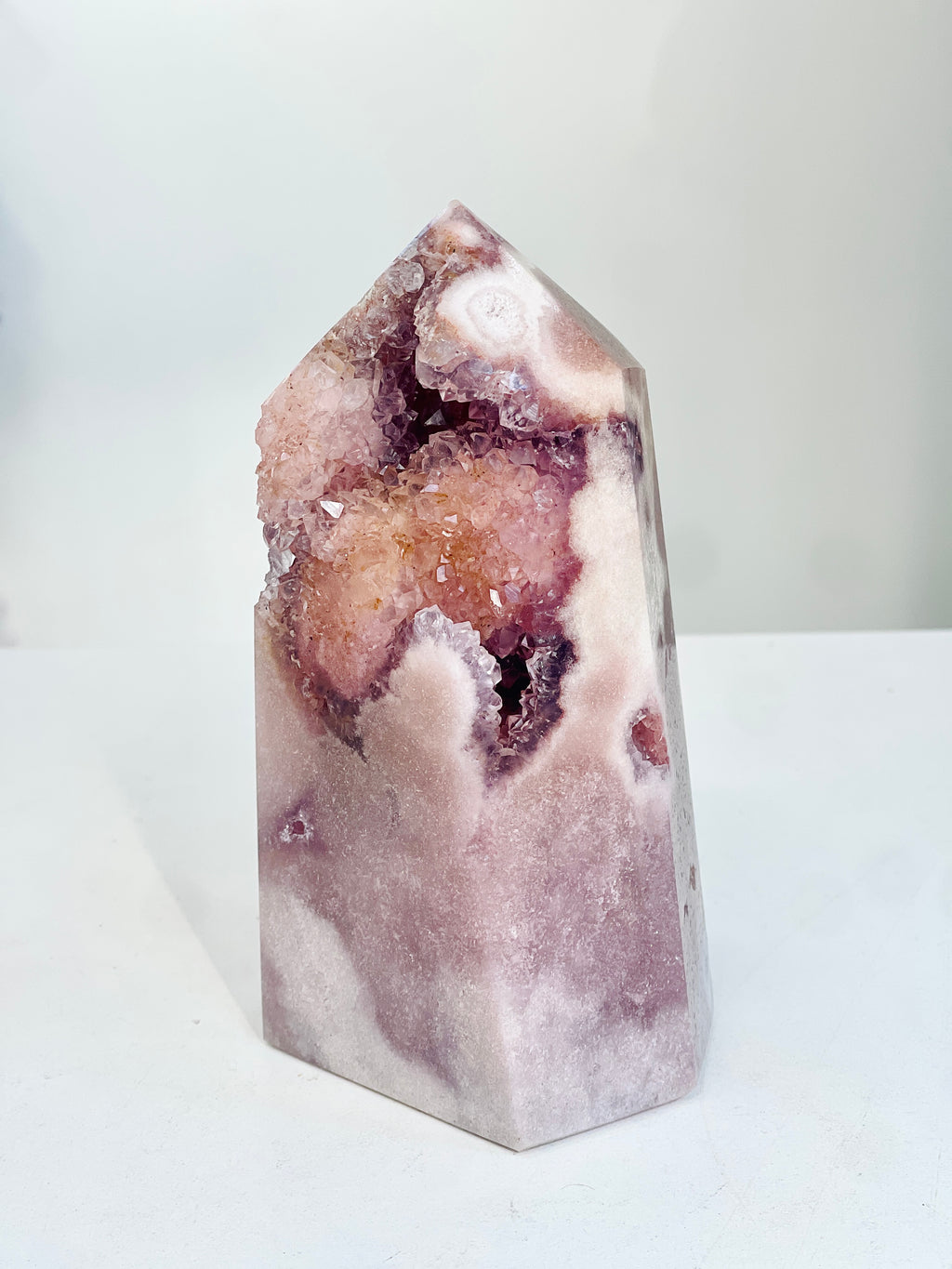 Brazilian Pink Amethyst Druzy Tower | Exact Crystal Specimen