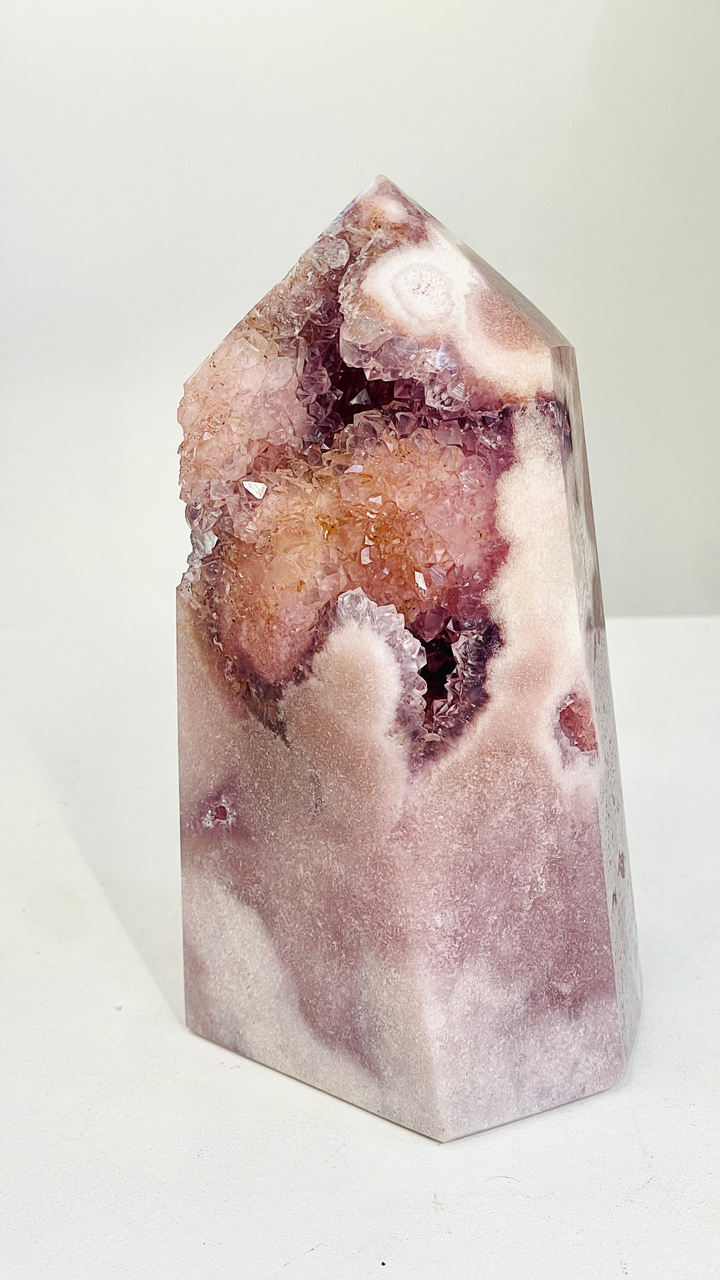 Brazilian Pink Amethyst Druzy Tower | Exact Crystal Specimen