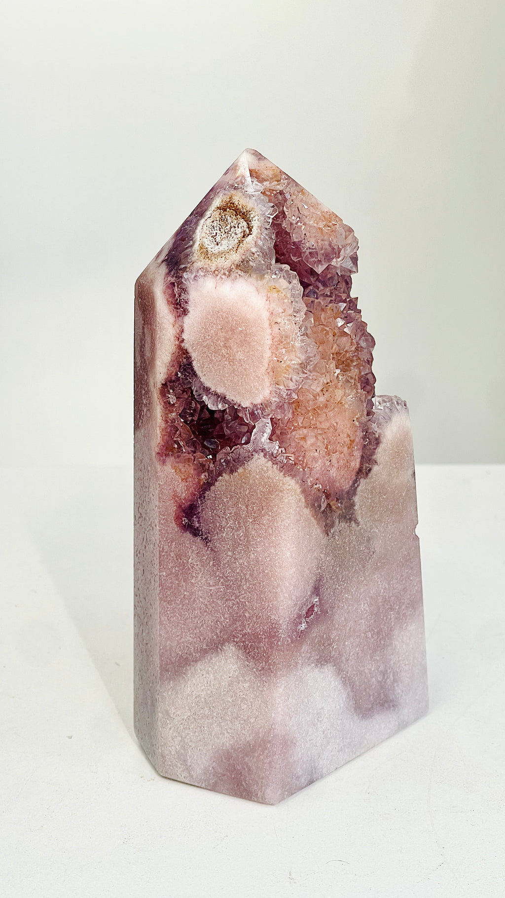 Brazilian Pink Amethyst Druzy Tower | Exact Crystal Specimen