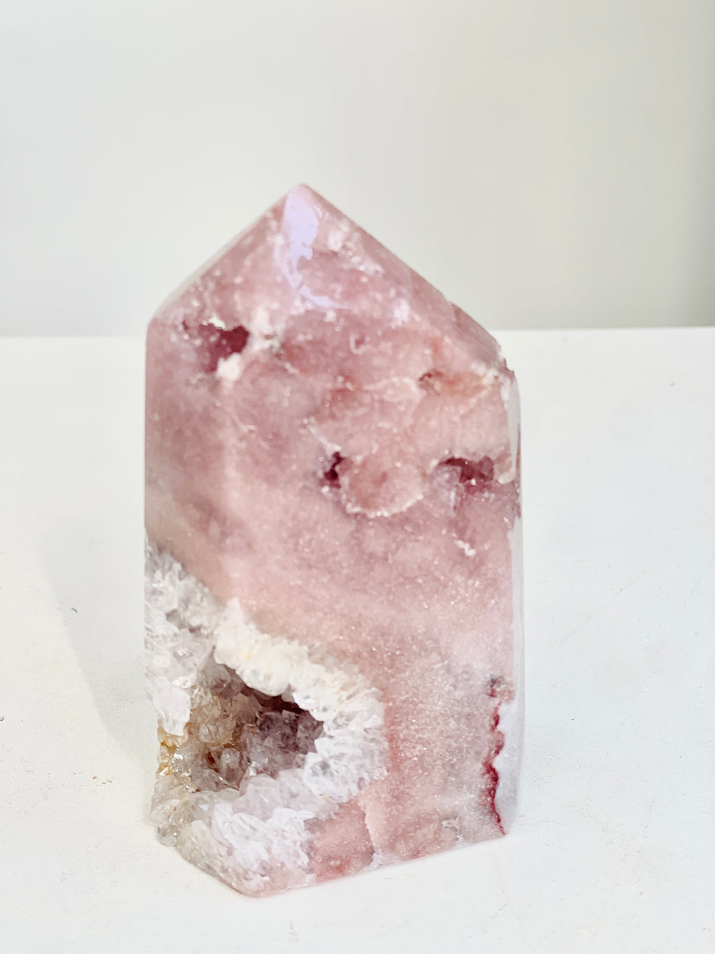 Brazilian Pink Amethyst Druzy Tower, 377 g