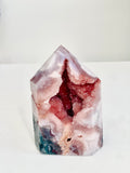 Brazilian Pink Amethyst Druzy Tower, 308 g