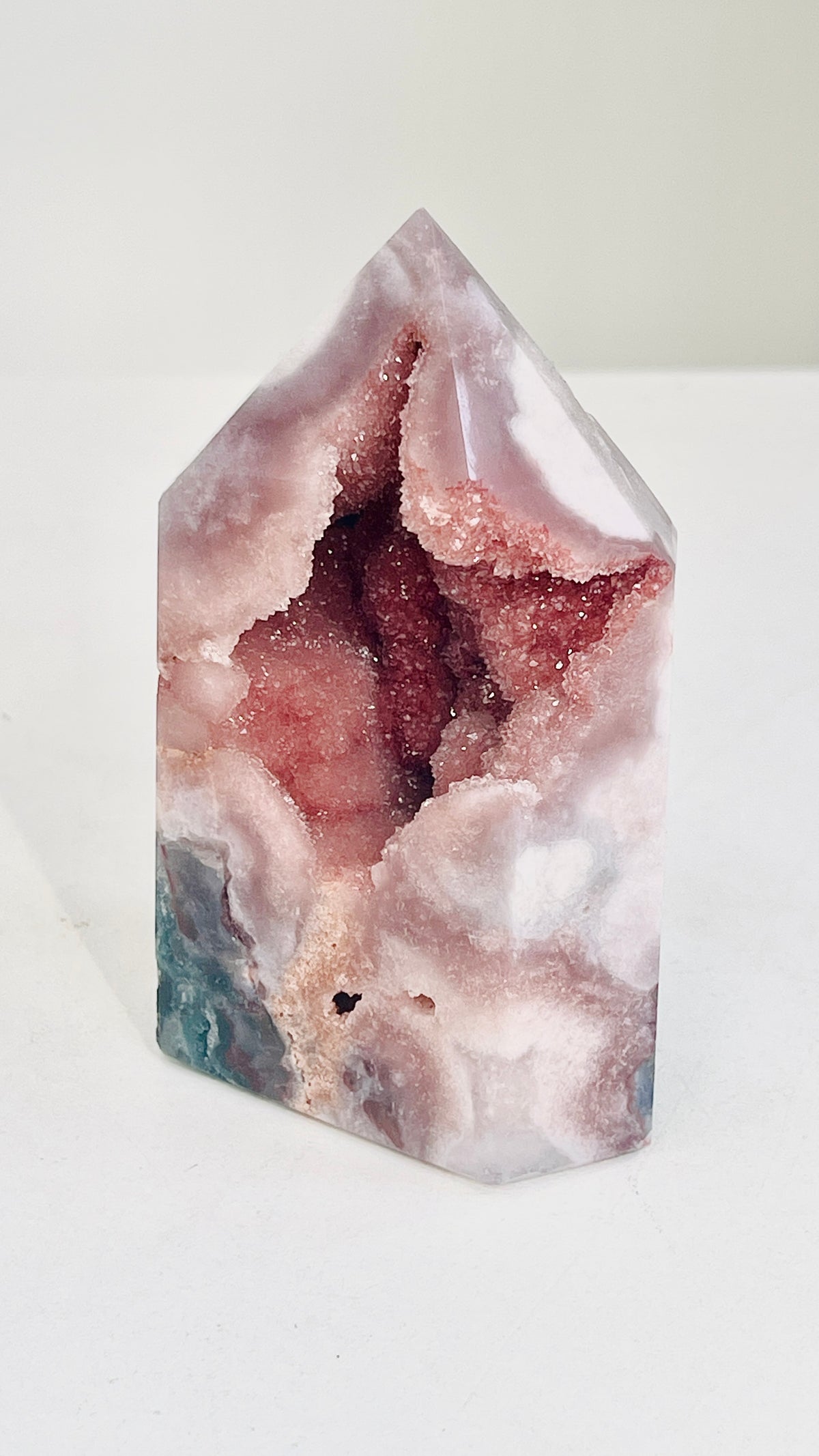 Brazilian Pink Amethyst Druzy Tower, 308 g