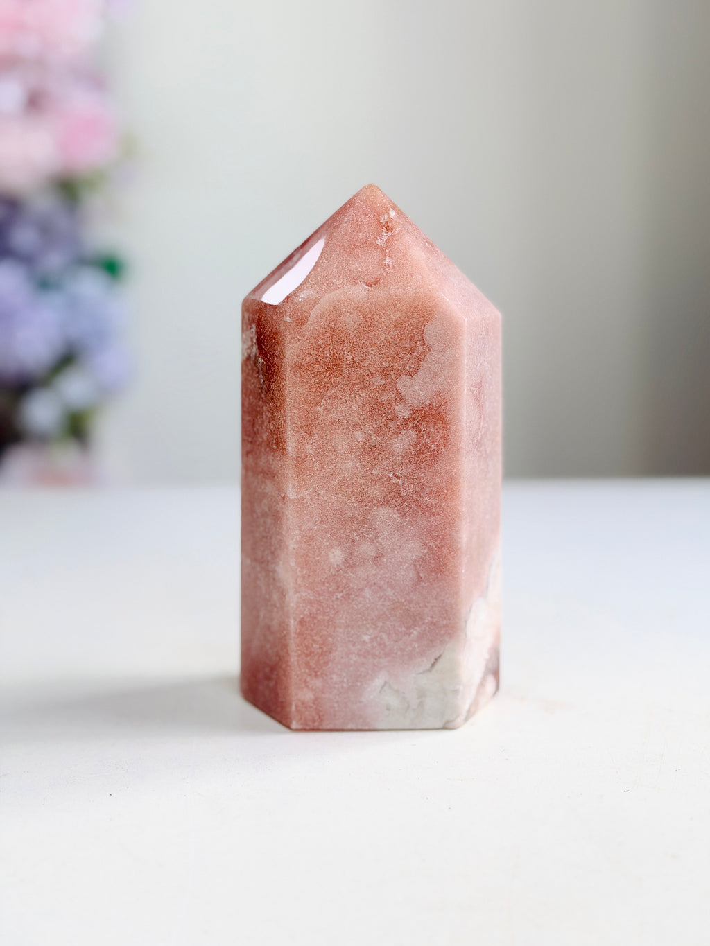 Brazilian Pink Amethyst Druzy Tower, 735 g