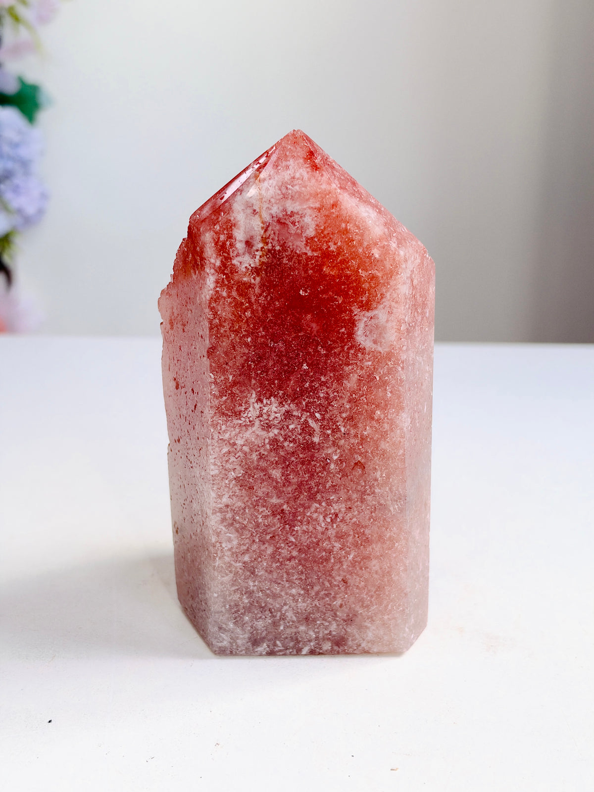 Brazilian Pink Amethyst Druzy Tower, 738 g