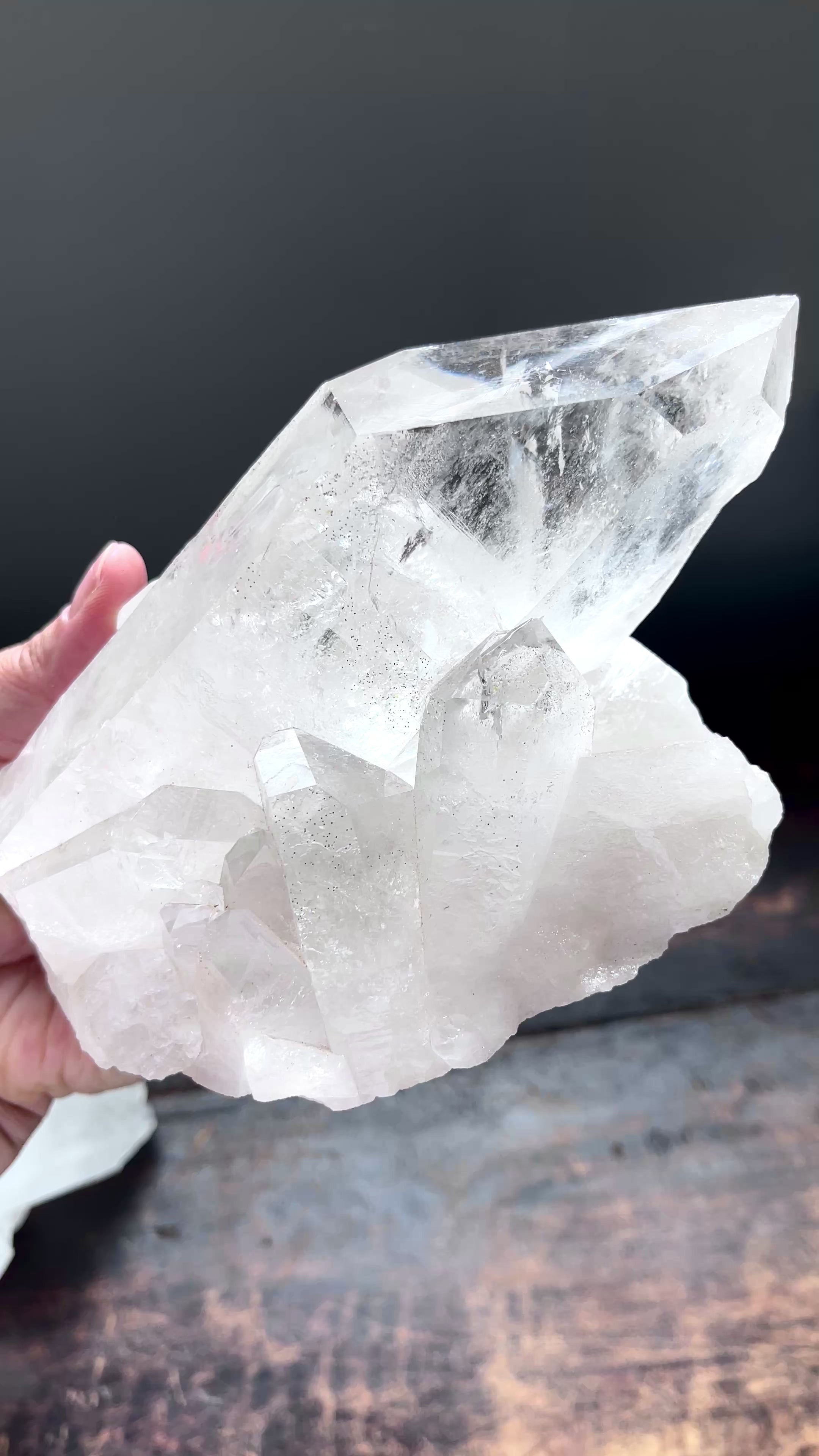 Natural Quartz Crystal, 1.2kg Large Quartz Crystal with big points, Healing Crystals, Crystal Gift -2