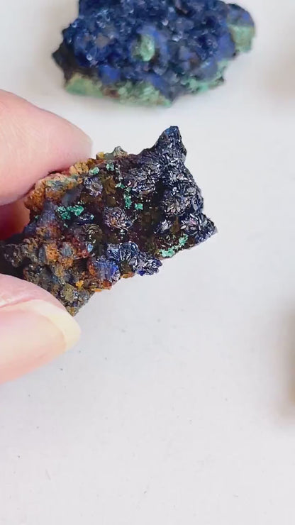 Azurite Specimen, High Grade Blue Azurite Specimen, Azurite with Malachite, Azurite Crystals on Matrix, Large Raw Azurite