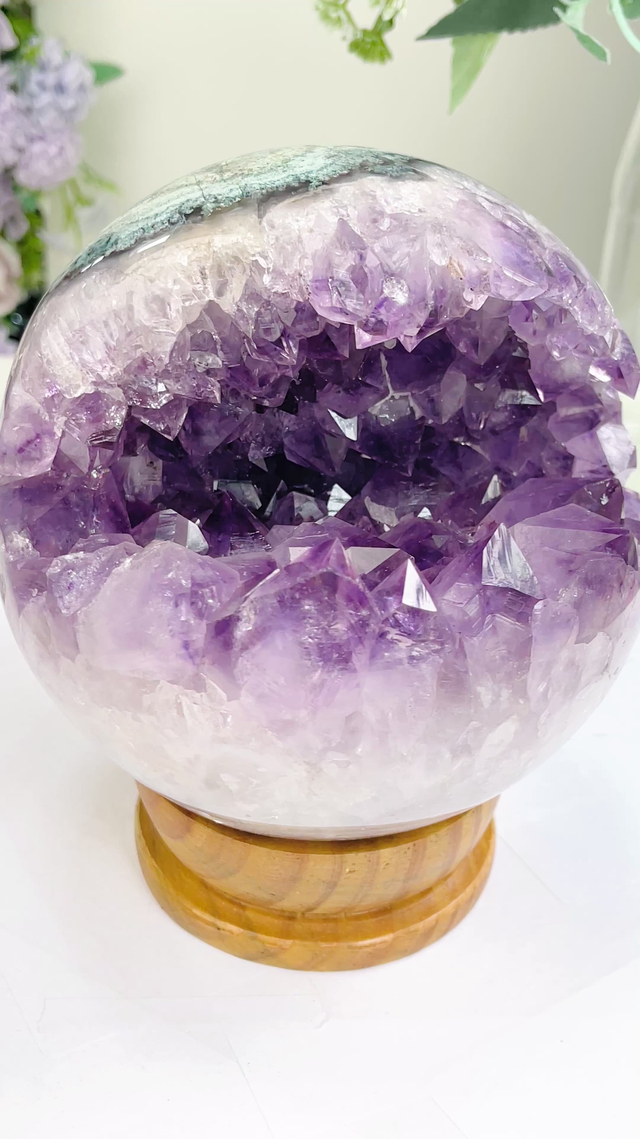 Amethyst Druzy Geode Sphere, 14.3 cm