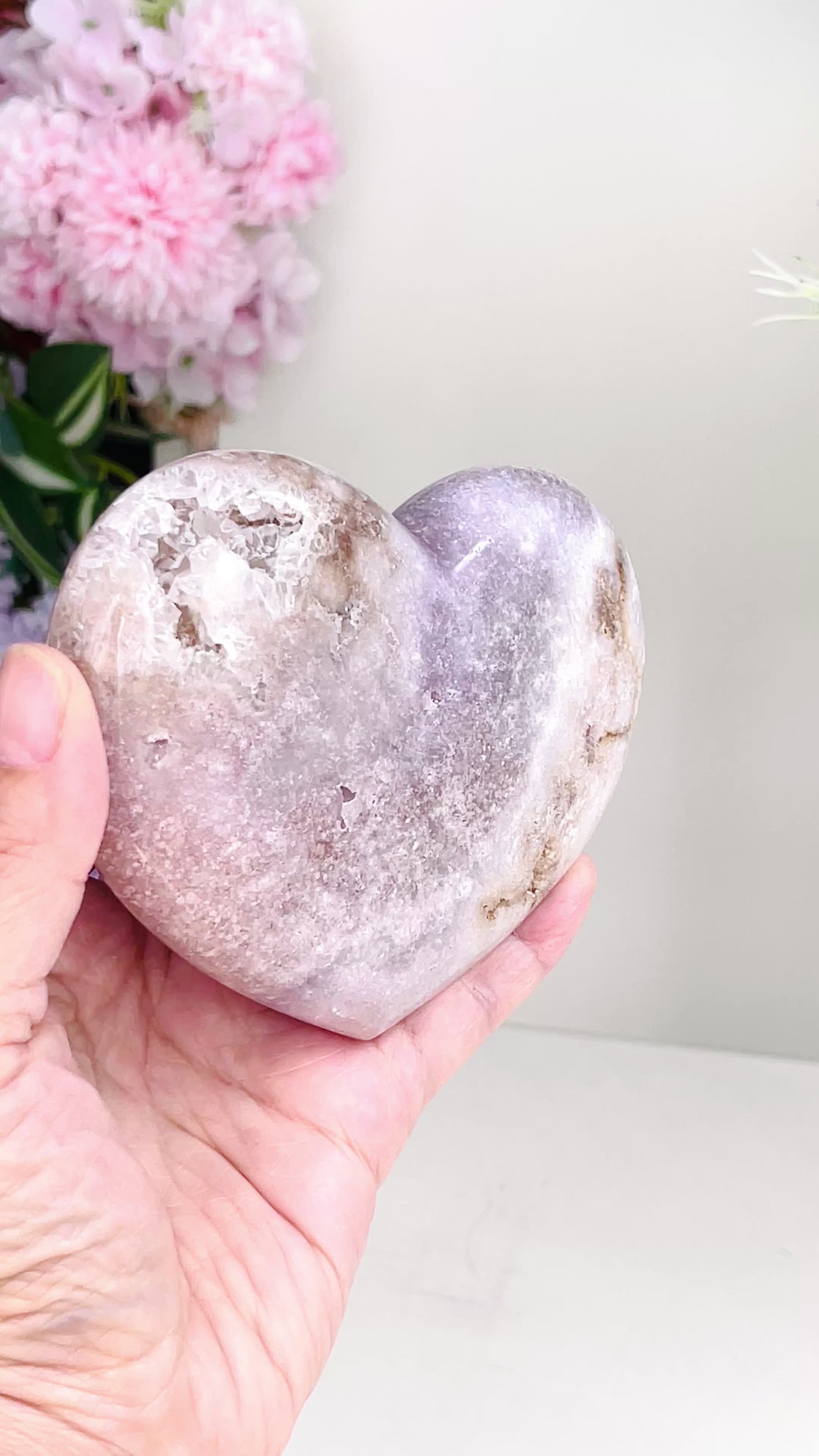 Pink Amethyst Heart