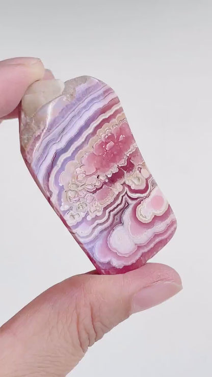 Rhodochrosite Gemy Freeform collector's piece, Argentina Rhodochrosite Specimen,  rare crystals, crystal gift