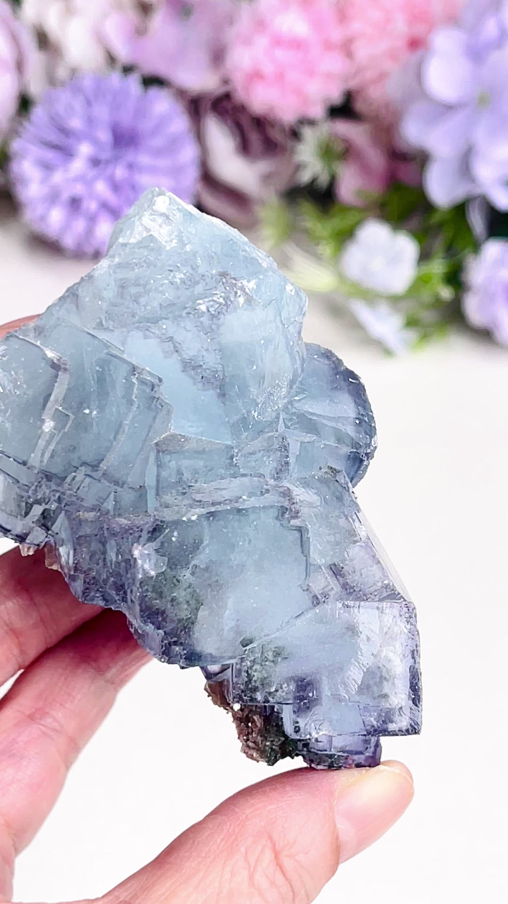 Teal-Blue Yaogangxian Fluorite Specimen | Cubic Crystals | 232g | Hunan, China