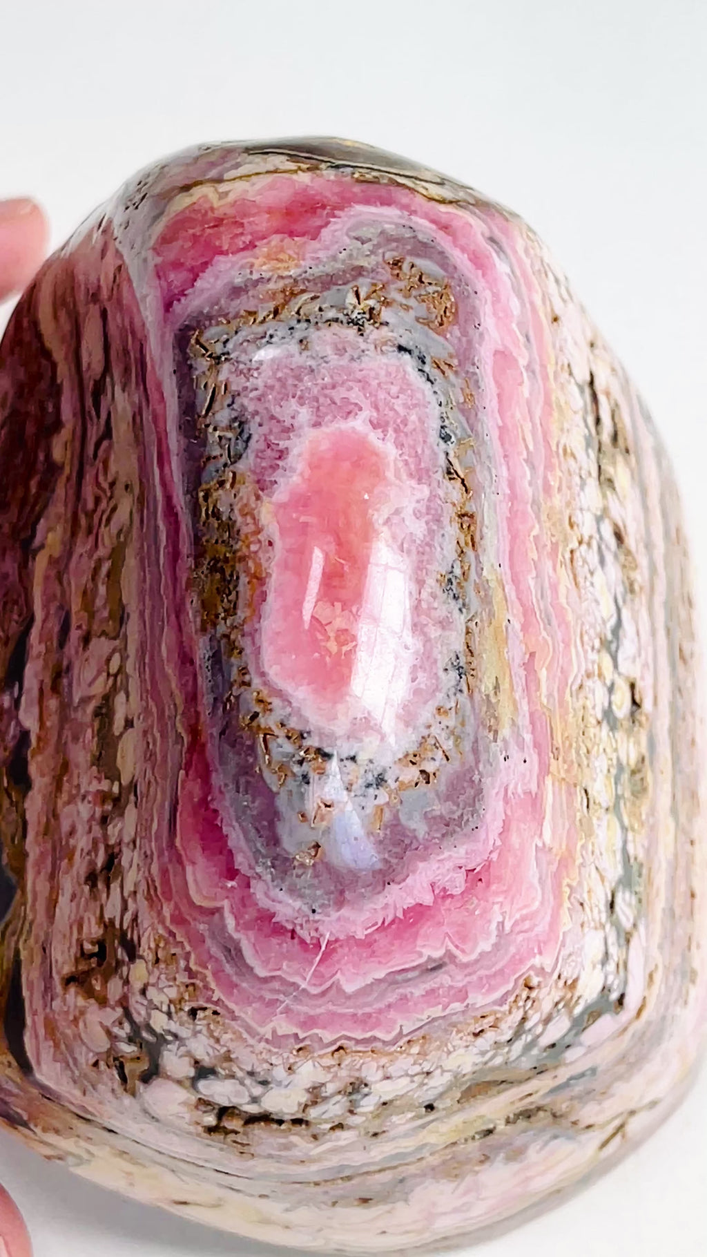 Rare 1.9kg AAA Rhodochrosite Freeform – Semi-Polished Pink Crystal, Capillitas Mine, Argentina