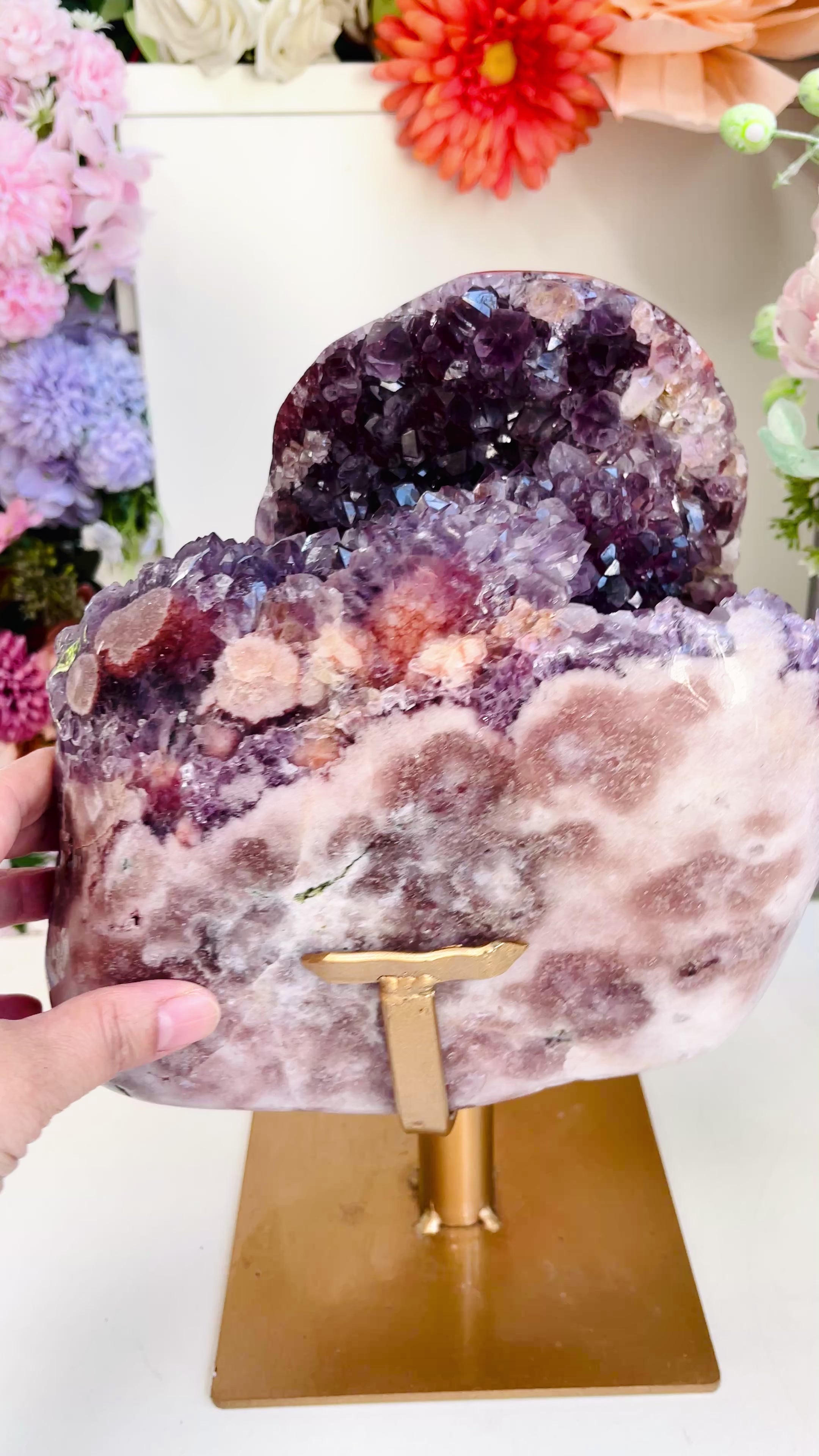 XXL Deep Purple Amethyst Geode Freeform with Hematoid Quartz | 8.3kg | Museum-Grade