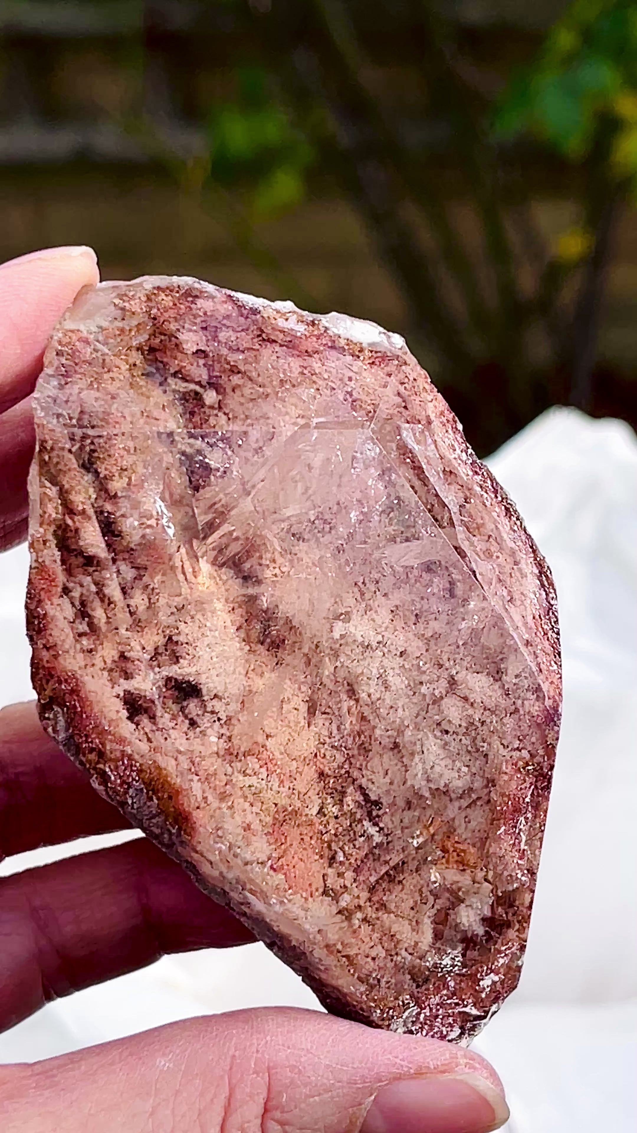 Pink Lodolite Quartz