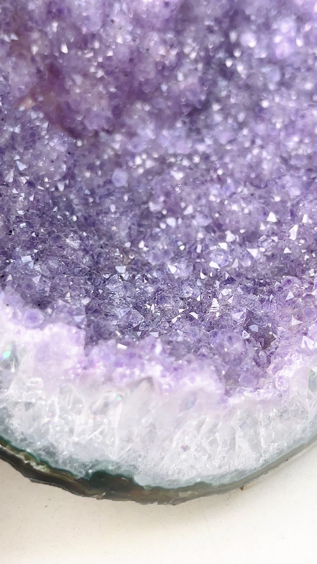 Rainbow Sugar Druzy Amethyst Geode:  Uruguay Amethyst, Ethically Sourced