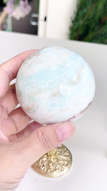 Blue Caribbean Calcite Spheres